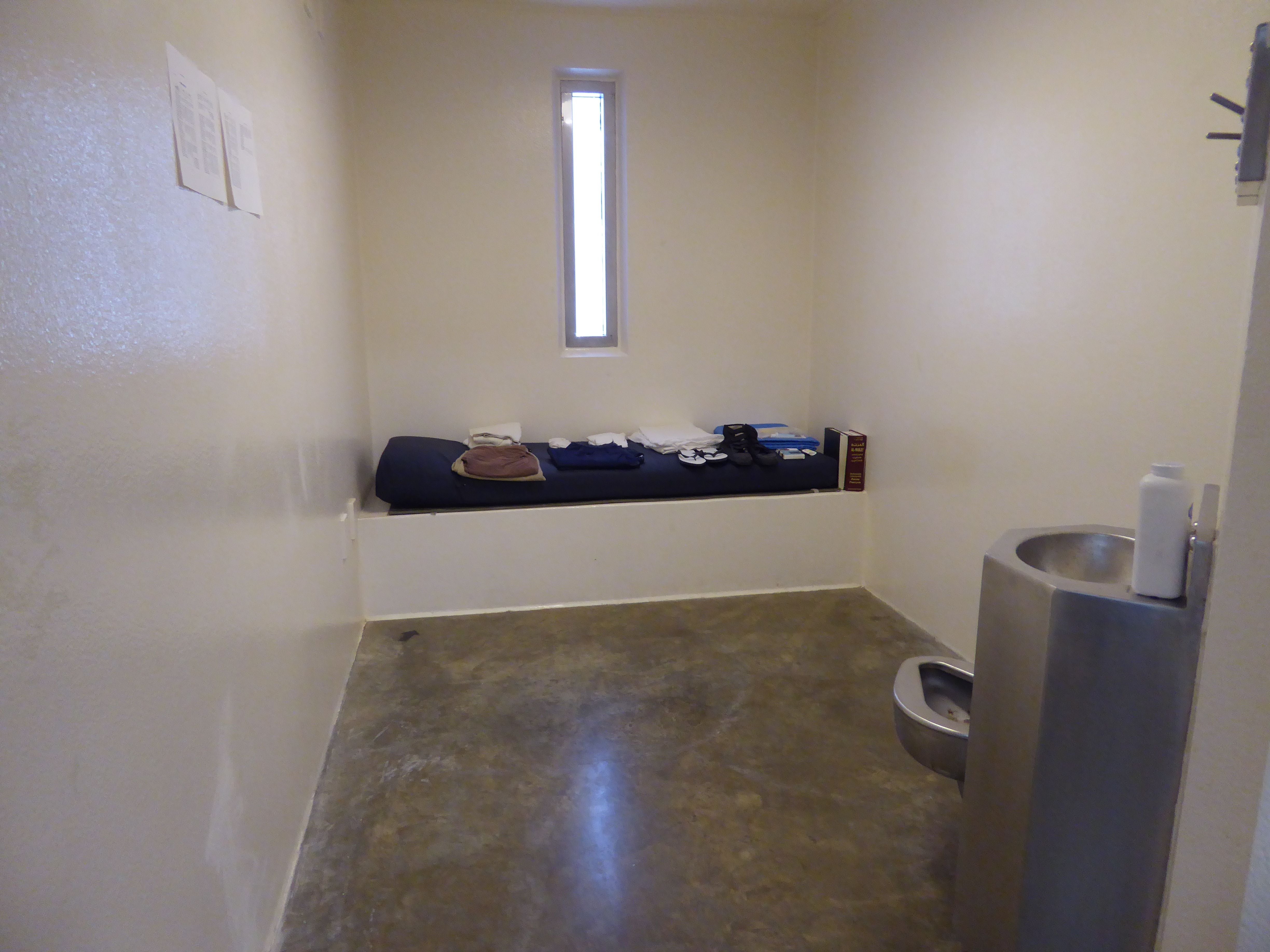 A typical cell at Guantanamo