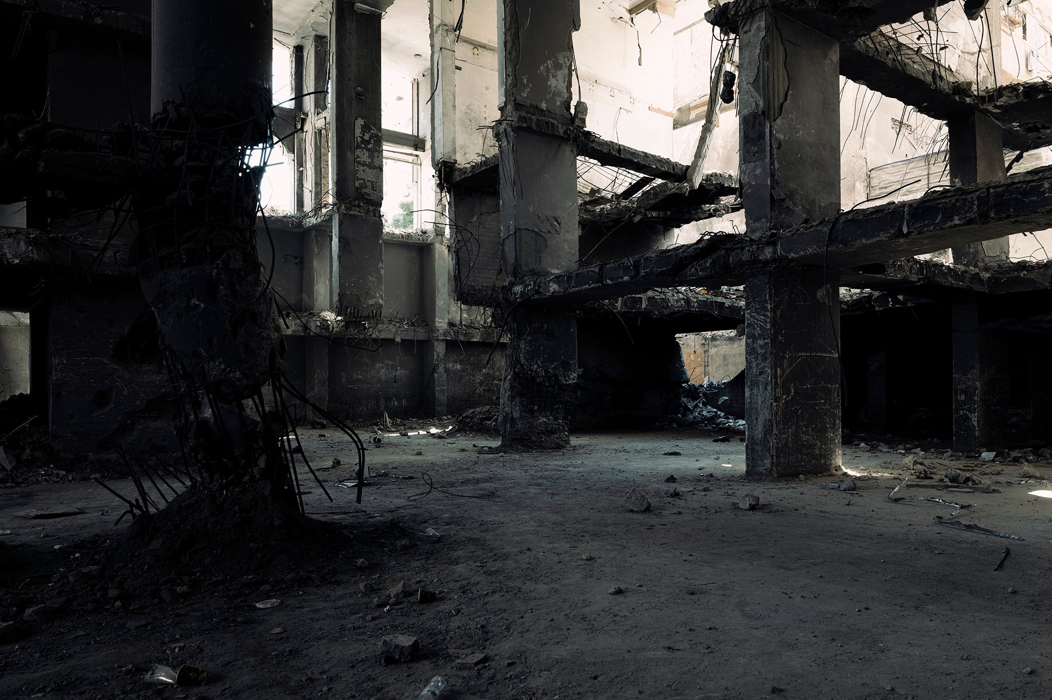 The basement of a building in Gaza following May’s 10-day escalation, which killed 265 Palestinians, including 66 children, and 13 Israeli citizens including two children