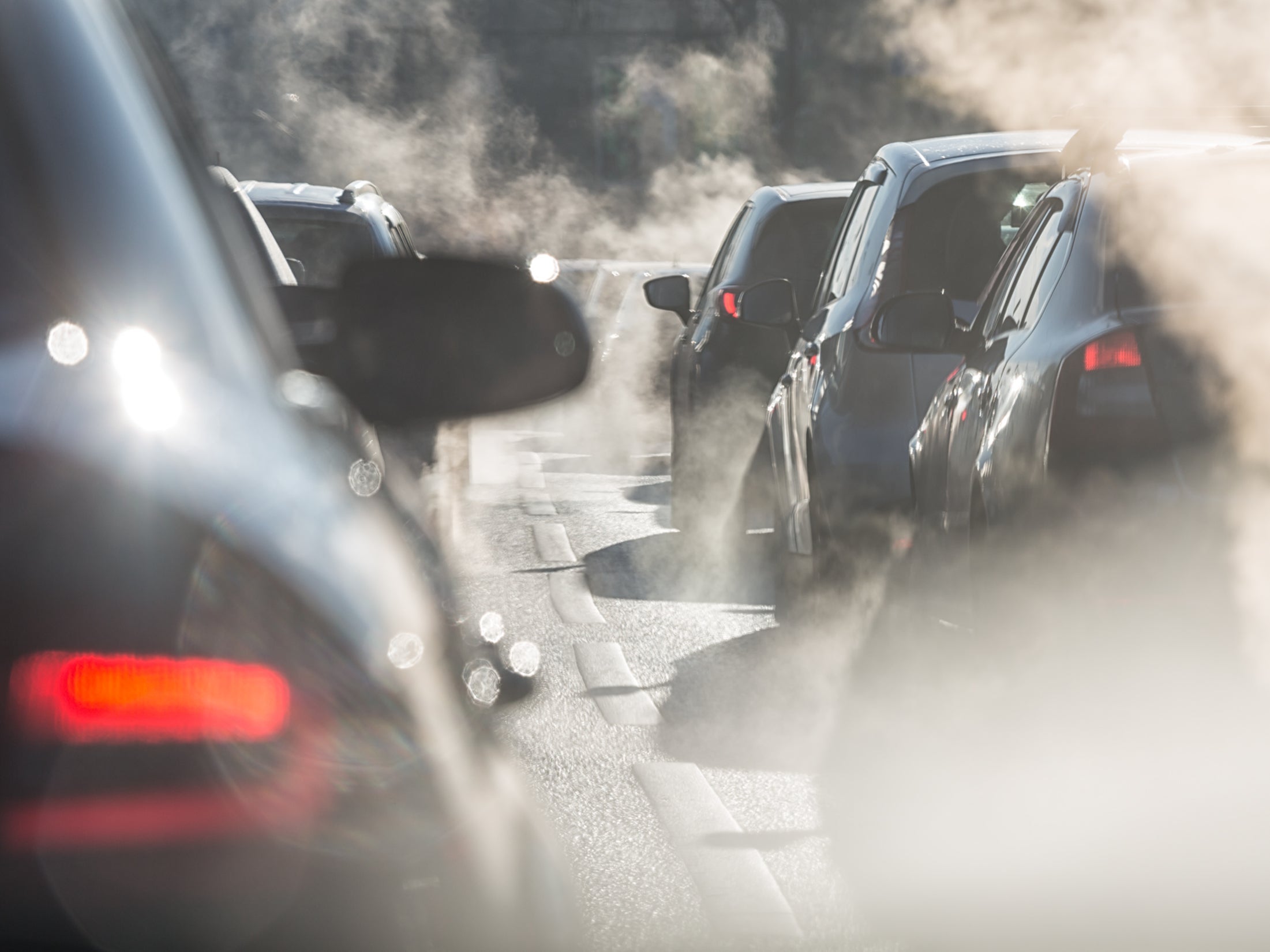 Vehicle exhausts emit PM2.5 into the air