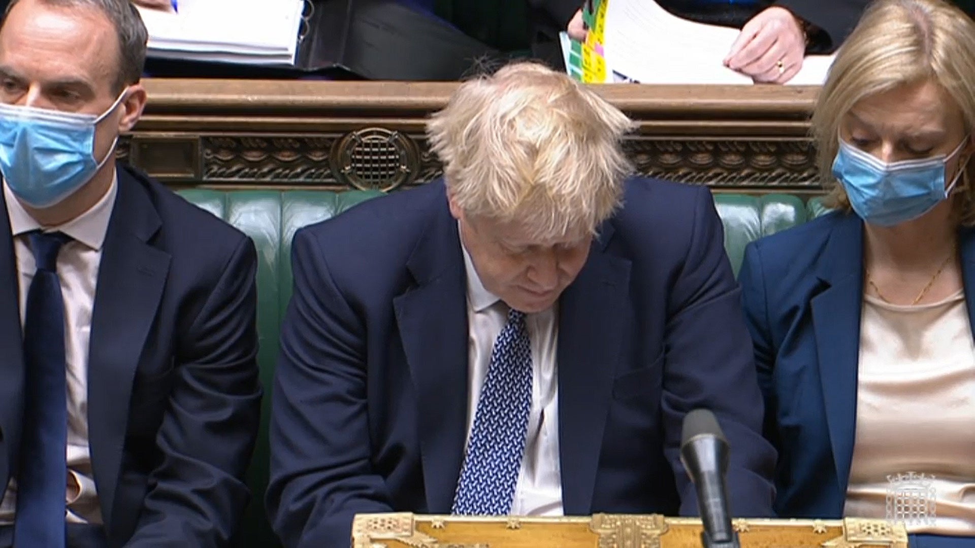 Prime Minister Boris Johnson during Prime Minister’s Questions in the House of Commons, London. Picture date: Wednesday January 12, 2022.