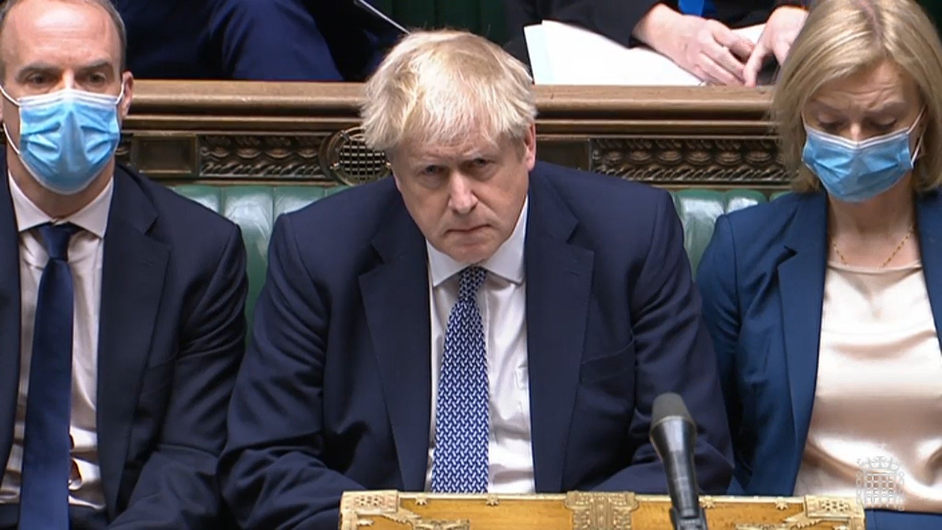 Prime Minister Boris Johnson during Prime Minister’s Questions (House of Commons/PA)