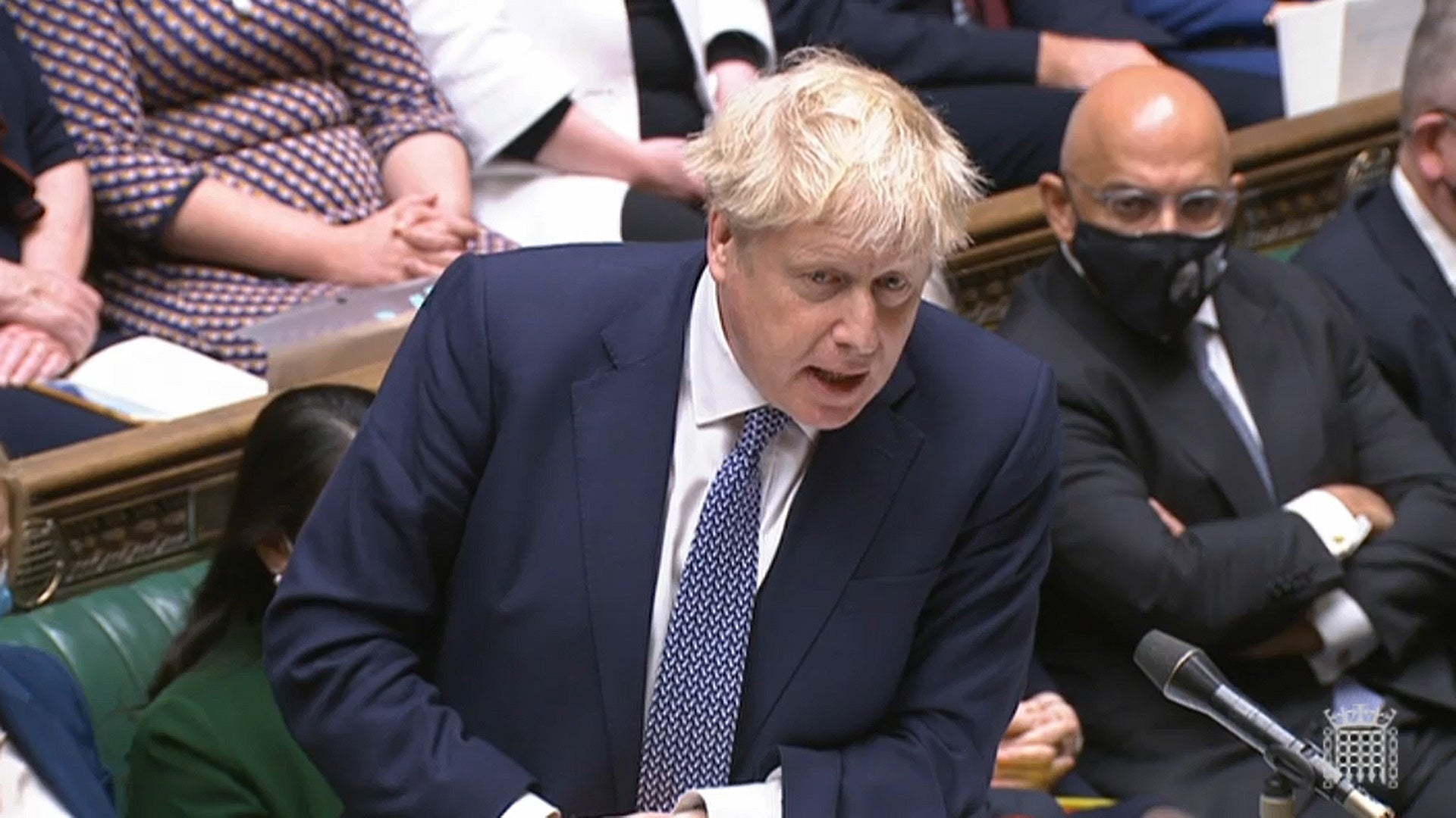 Users have quipped that Mr Johnson mistook a ‘drinks menu for a spreadsheet’ following his apology made during Prime Minister’s Questions today (PA)