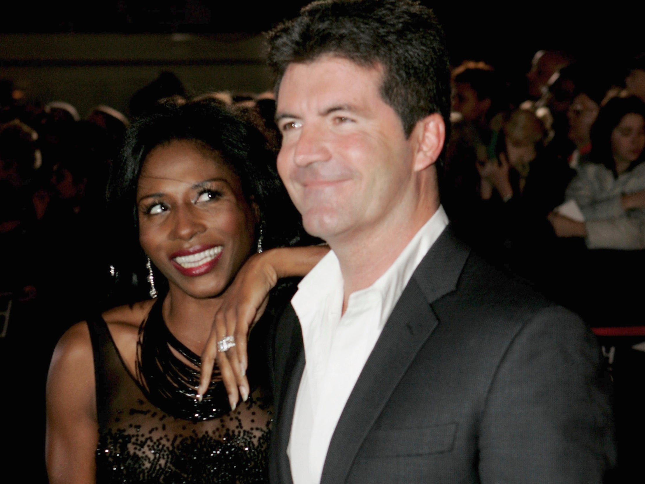 Sinitta, here with close friend Simon Cowell in 2005, became known for being scared of almost everything in the jungle