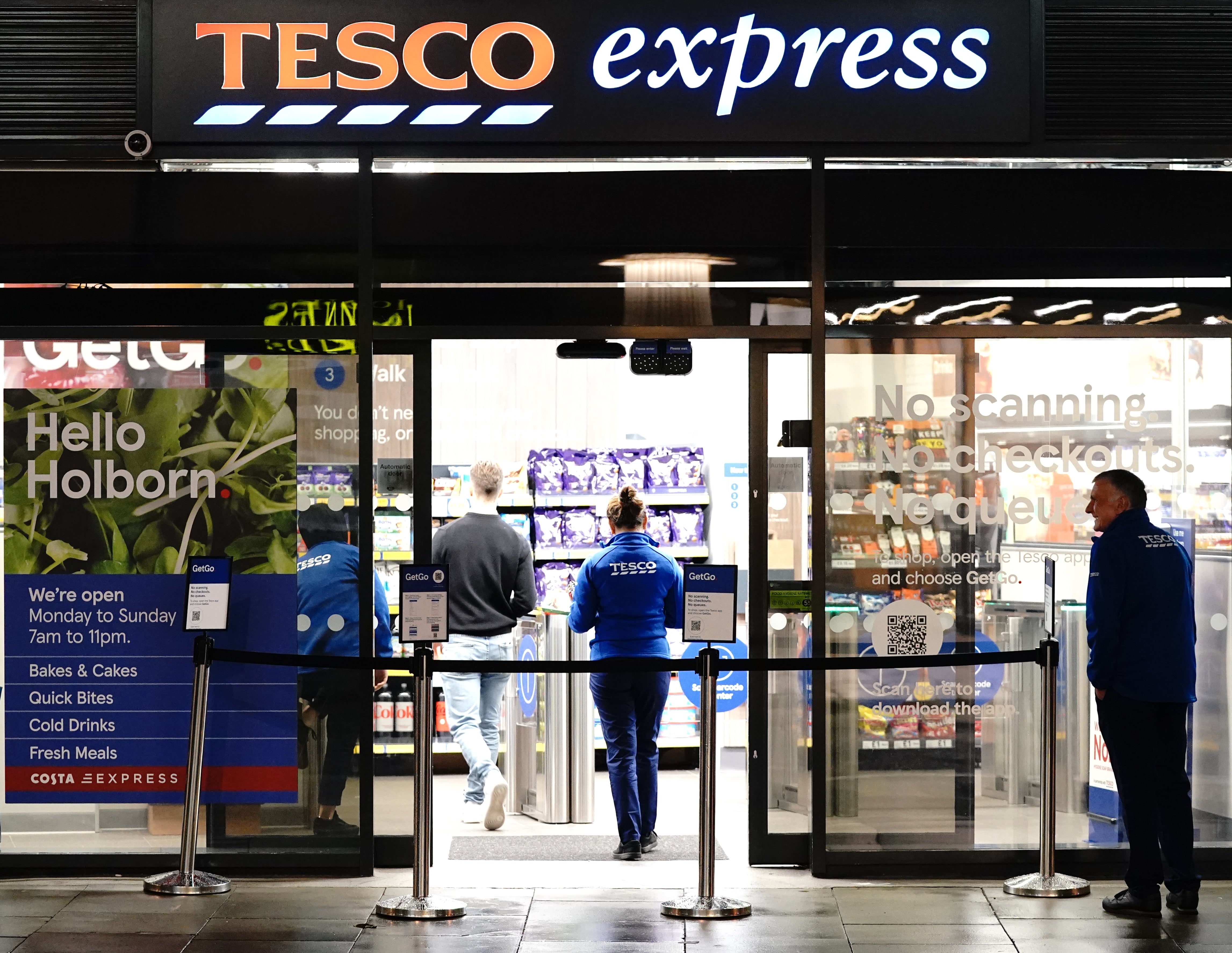 Supermarket giant Tesco has become the latest retailer to upgrade its annual outlook (Jonathan Brady/PA)