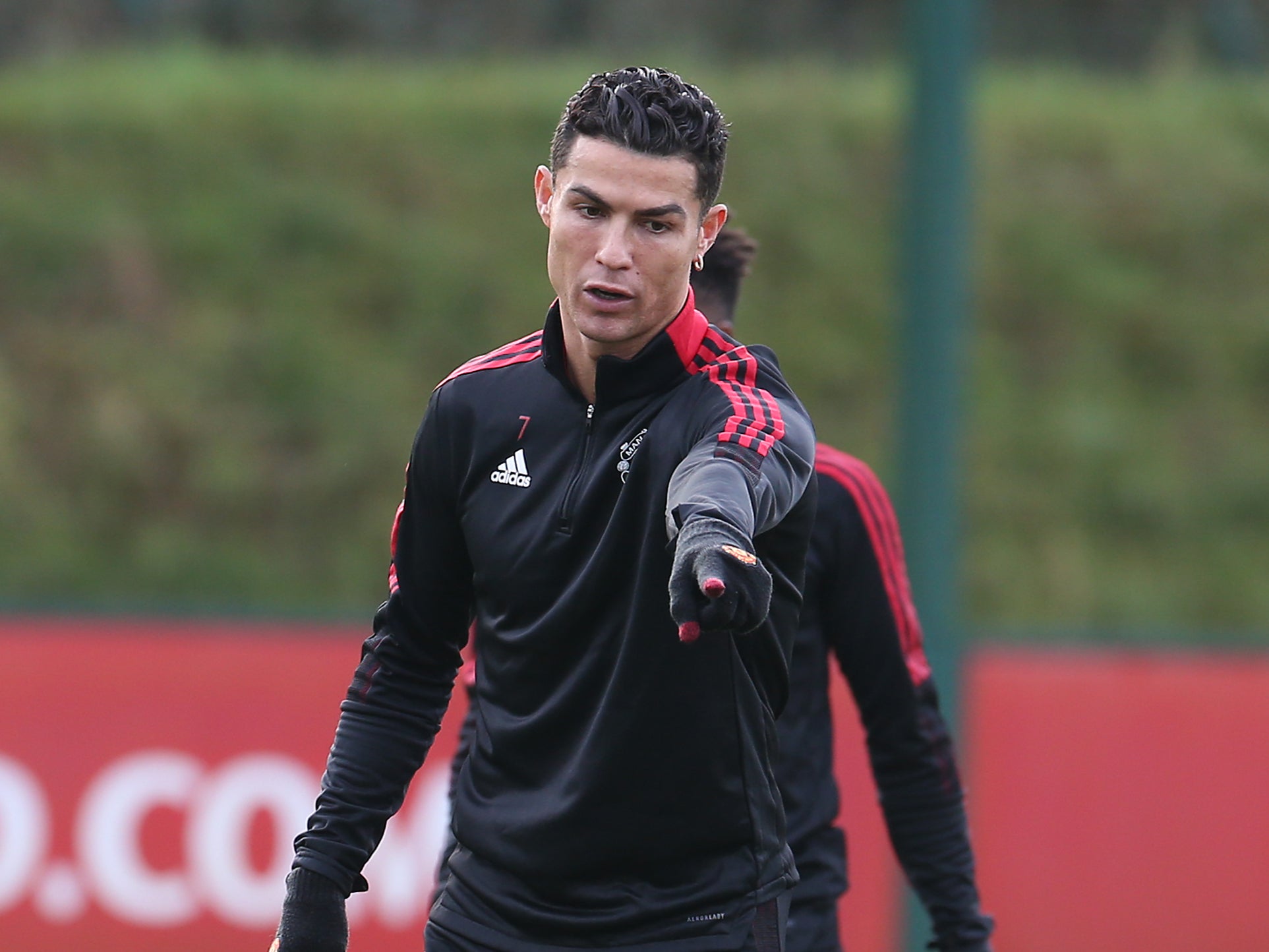 Cristiano Ronaldo in training