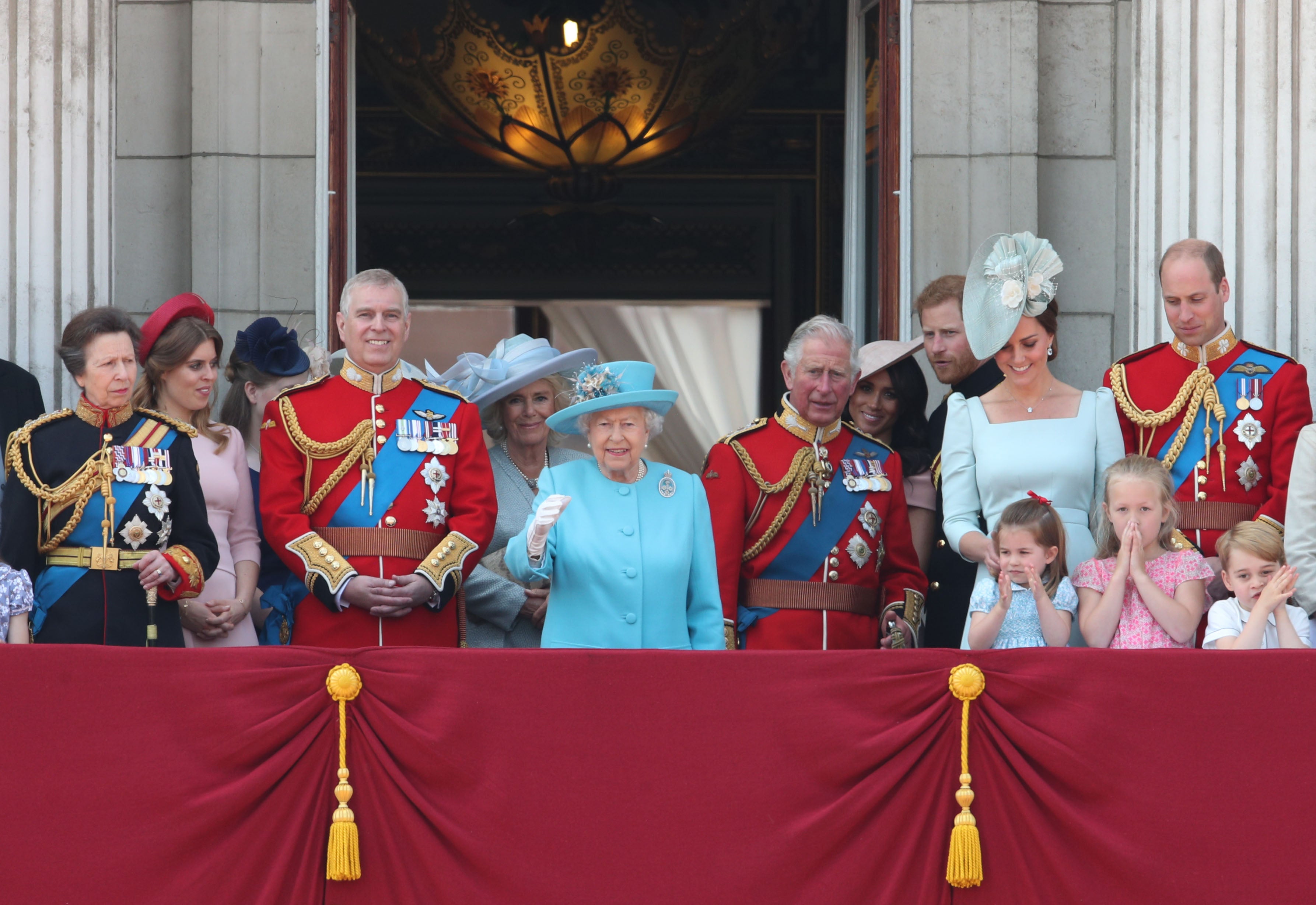 The Duke of York in uniform on the Palace balcony with the royal family (Yui Mok/PA)