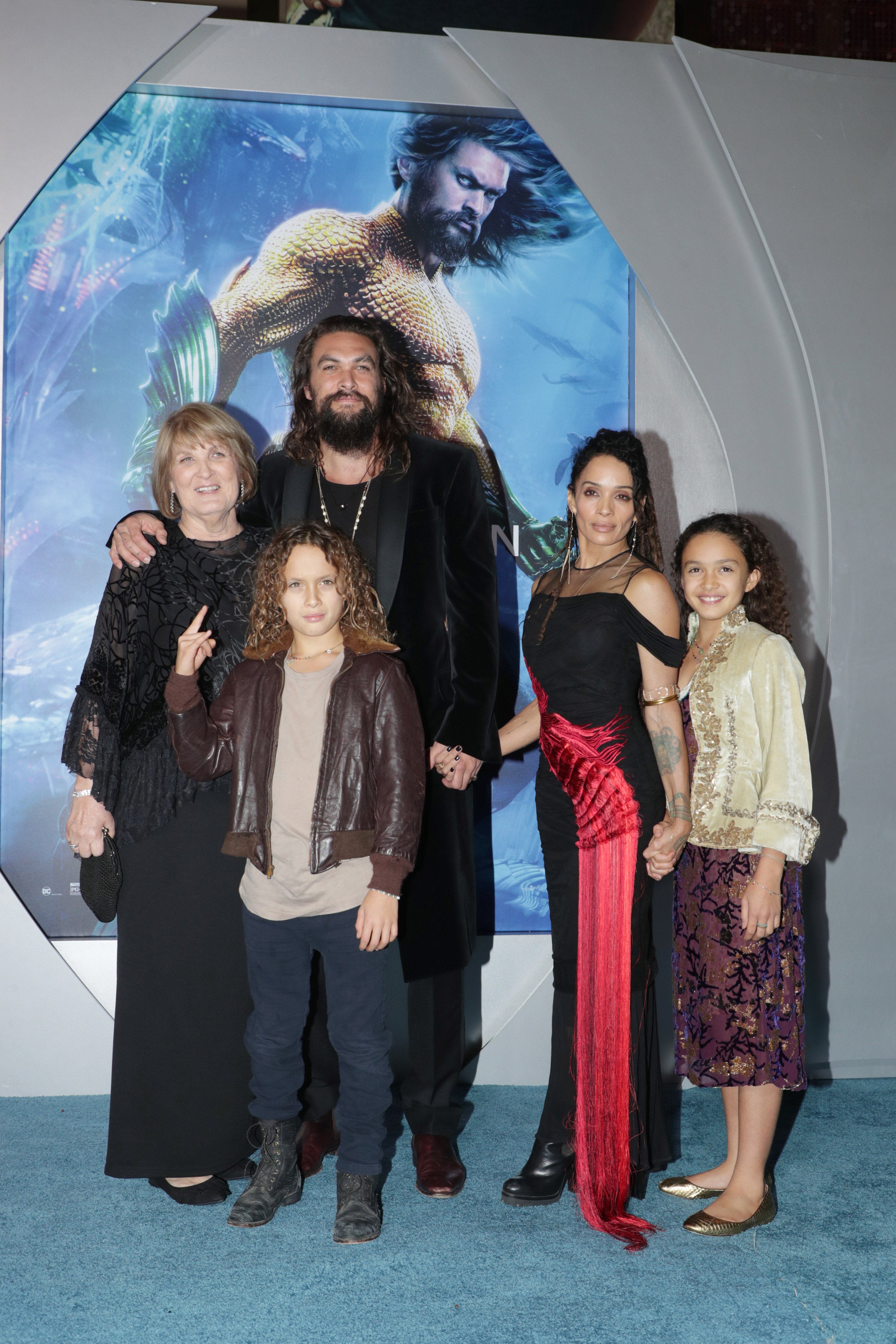 Coni Momoa, Jason Momoa, Nakoa-Wolf Manakauapo Namakaeha Momoa, Lisa Bonet, Lola Iolani Momoa