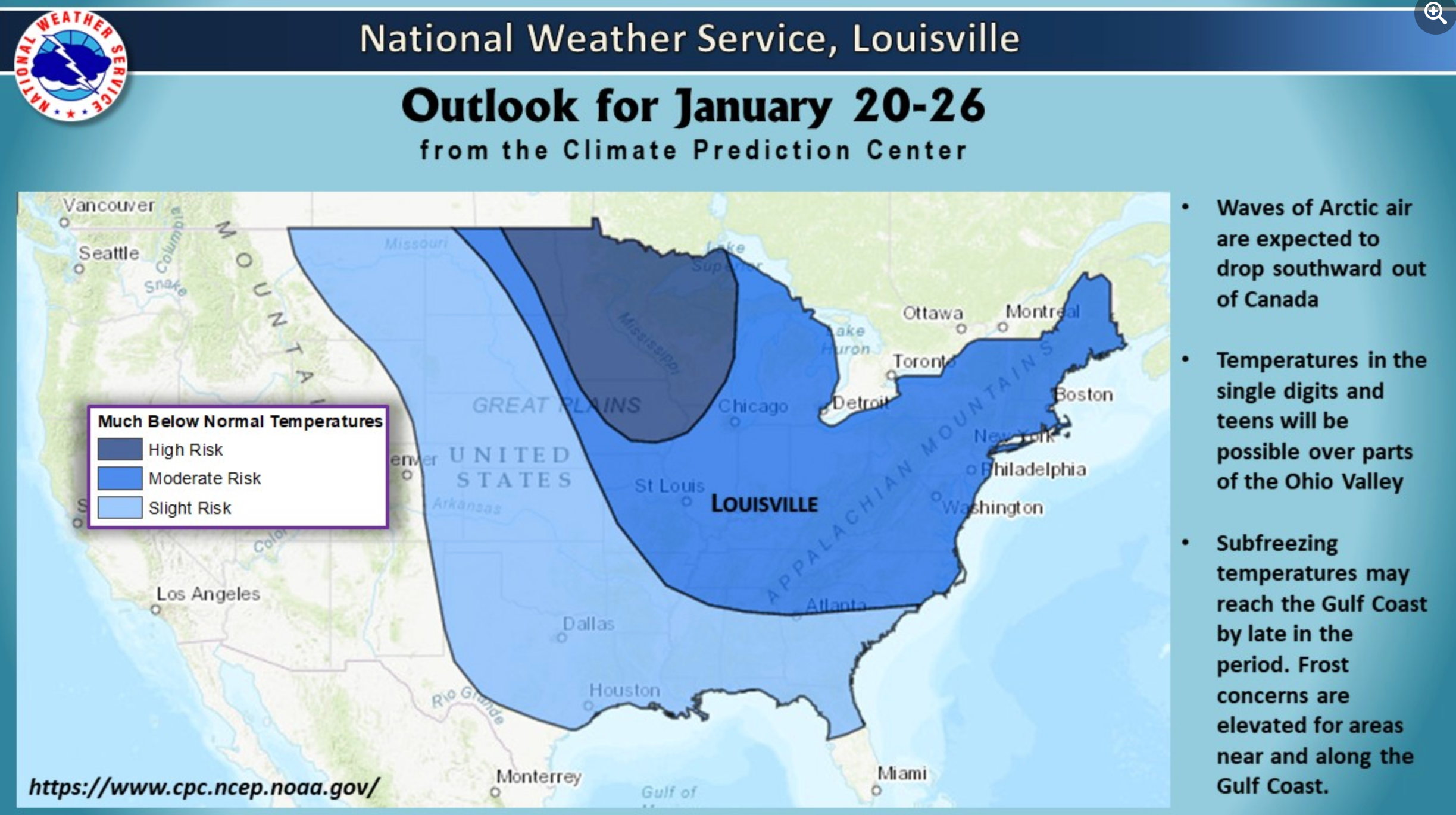 Freezing conditions are expected across large stretches of the country in the coming days