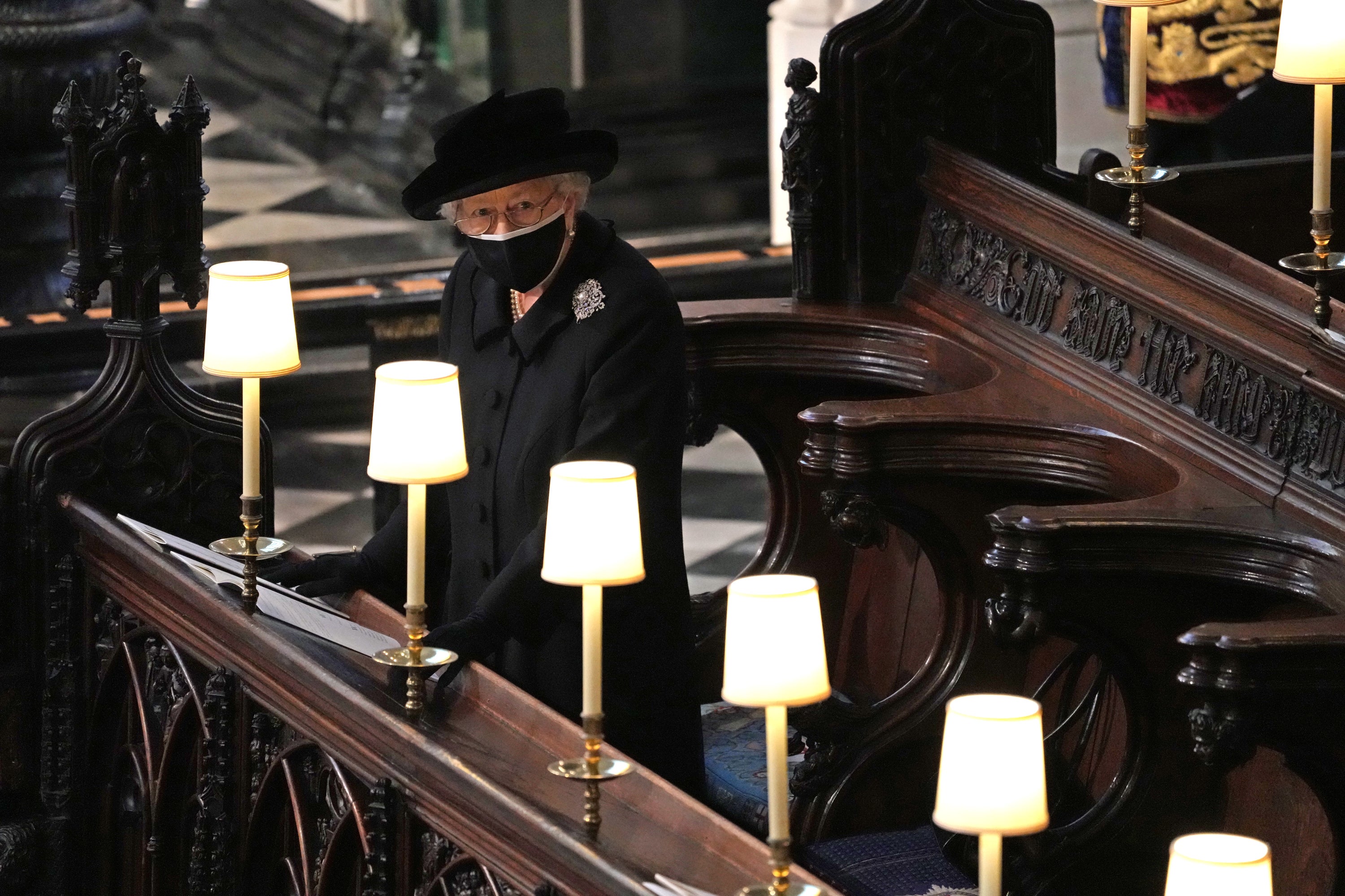 The Queen sat alone at Prince Philip’s funeral