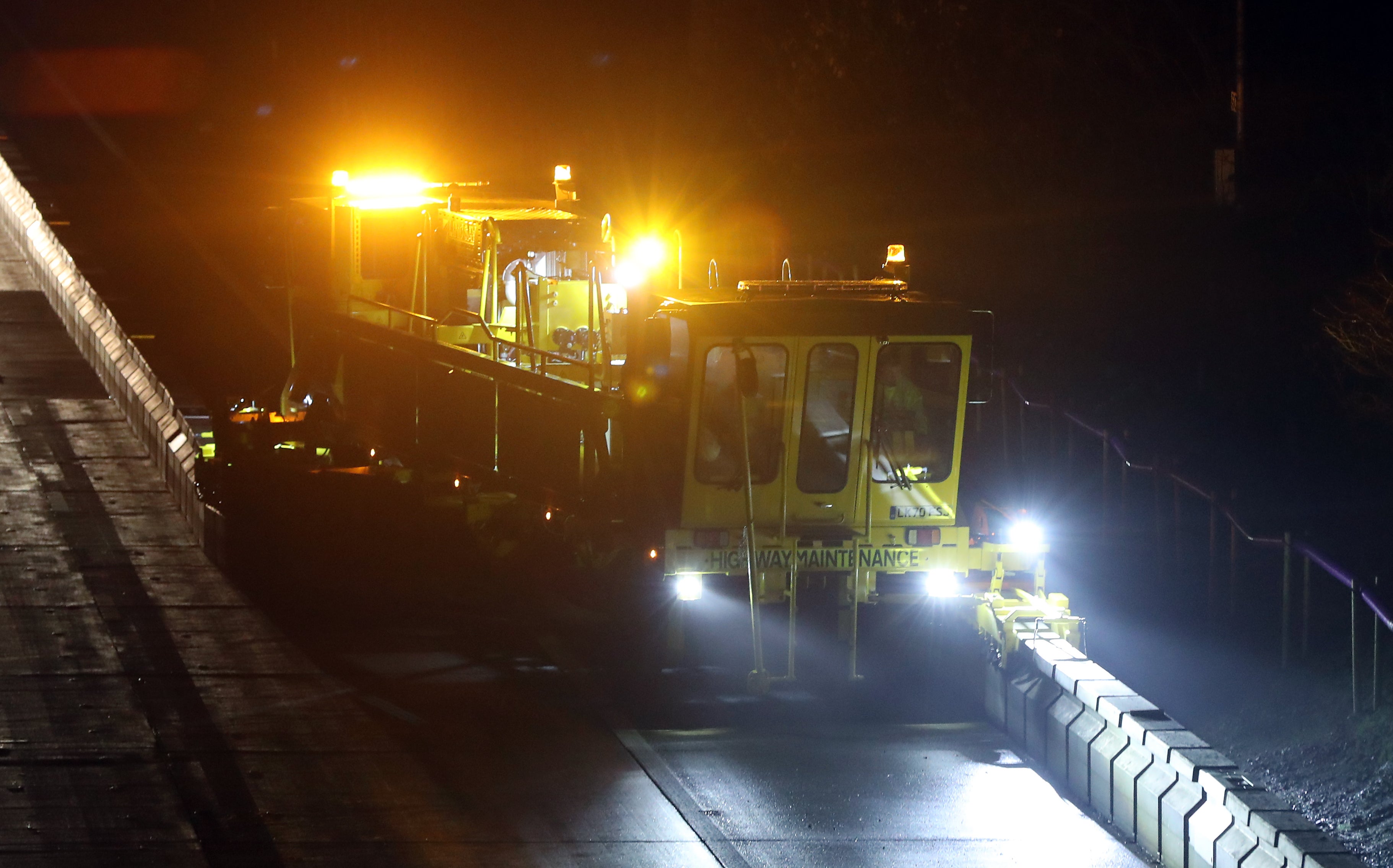 Work to relocate a motorway barrier built to reduce post-Brexit traffic disruption in Kent will cause delays for up to a year (Gareth Fuller/PA)