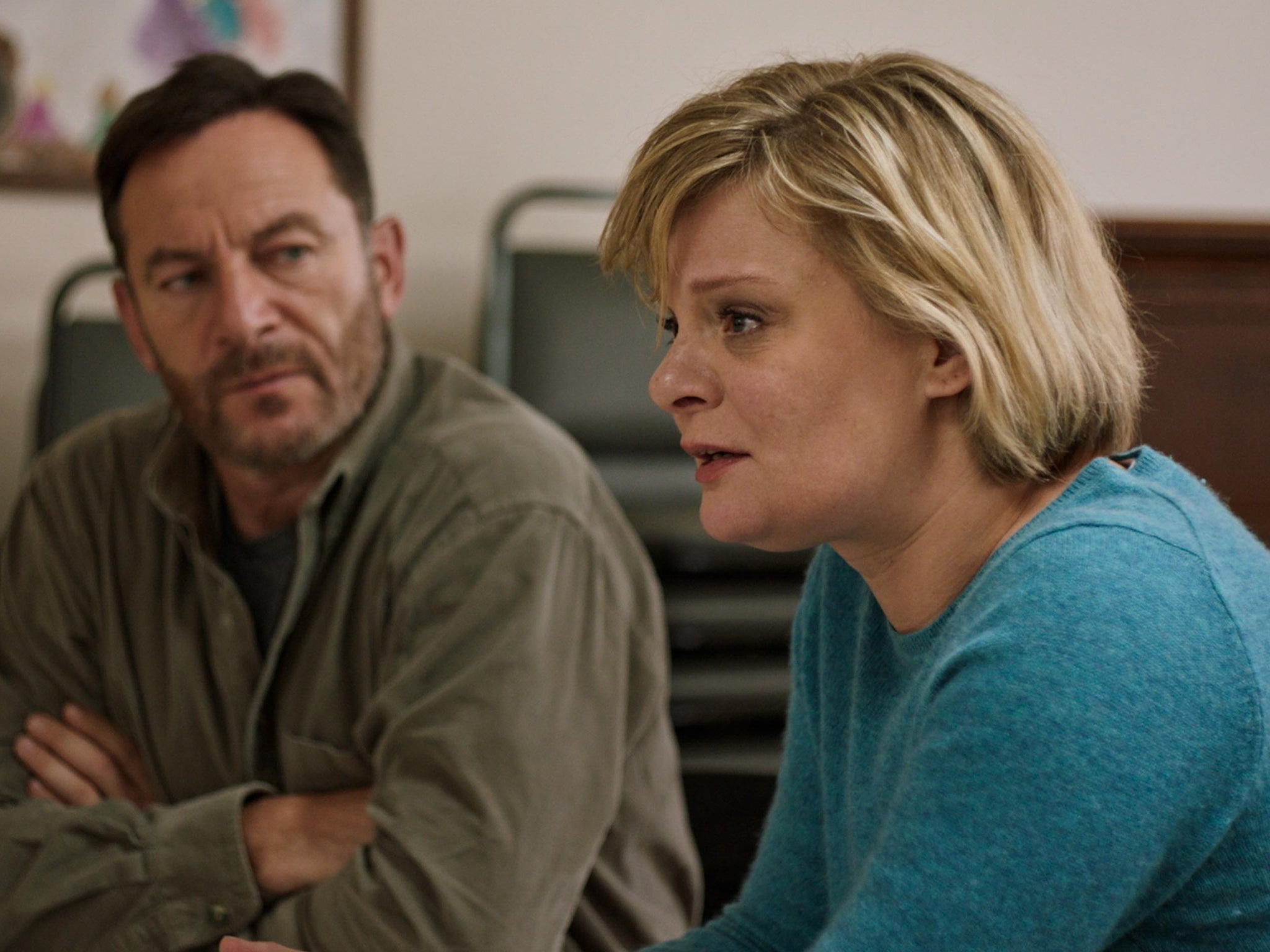 Jason Isaacs and Martha Plimpton in ‘Mass'