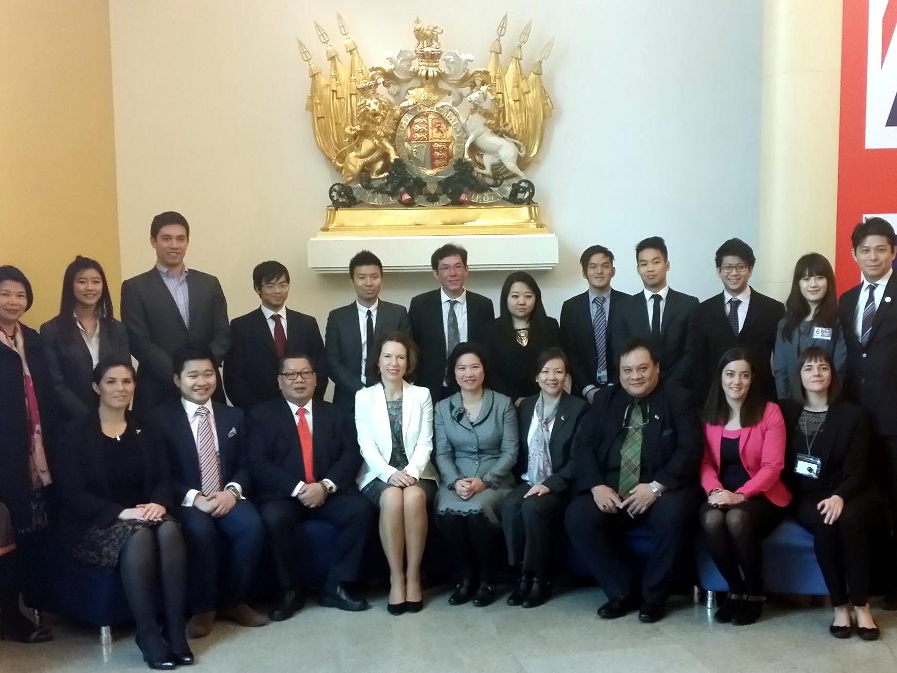 Labour shadow minister Sarah Owen (first row, second in from the right) on the trip