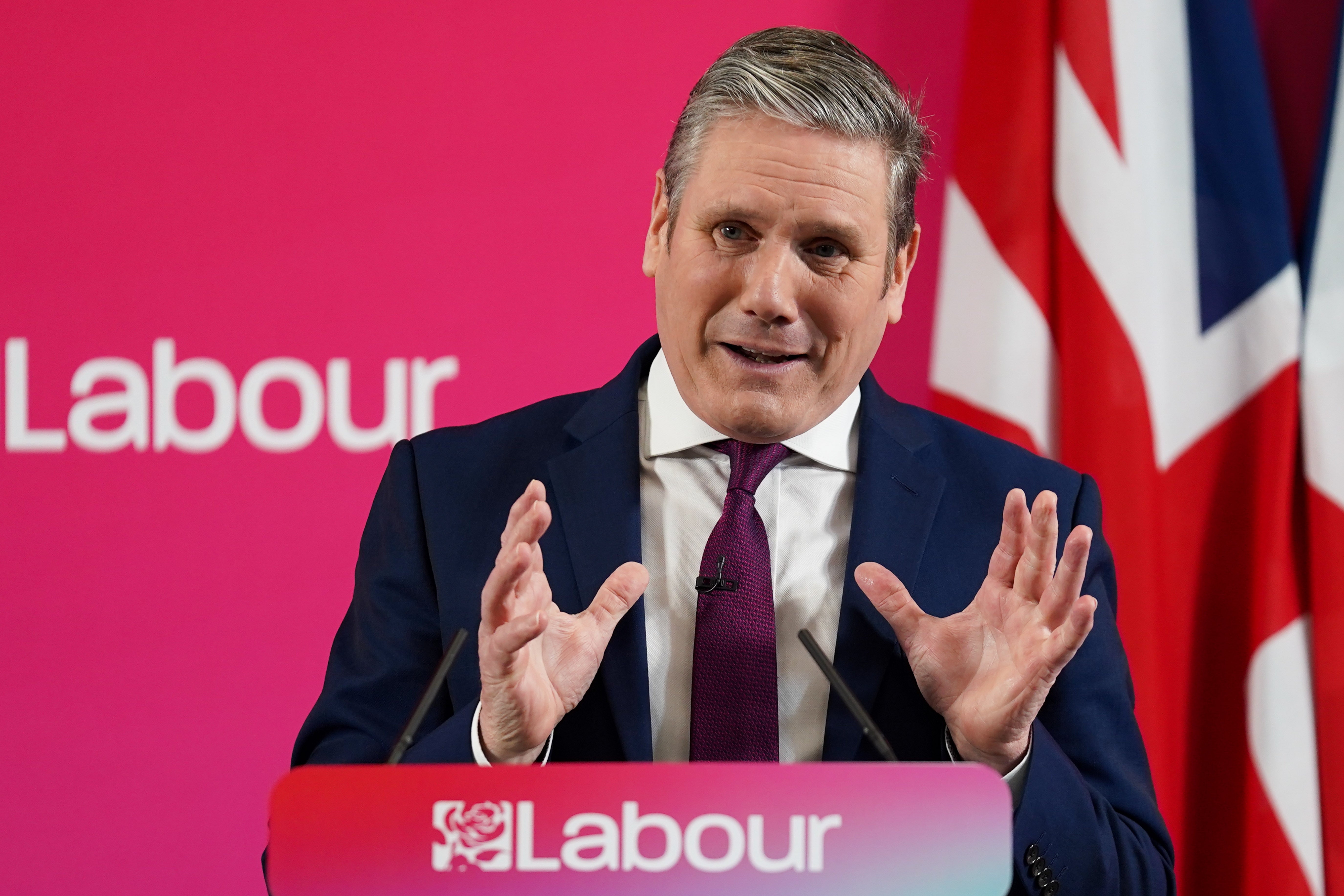 Keir Starmer gave a keynote speech on Saturday