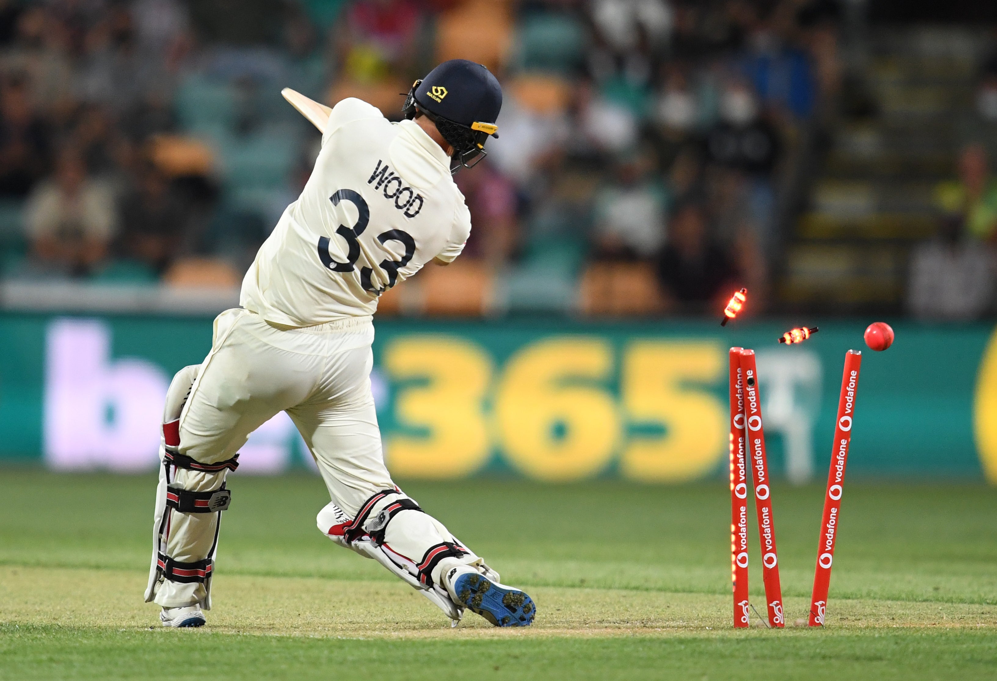 Mark Wood was the last man out in another poor England batting effort (Darren England via AAP/PA)