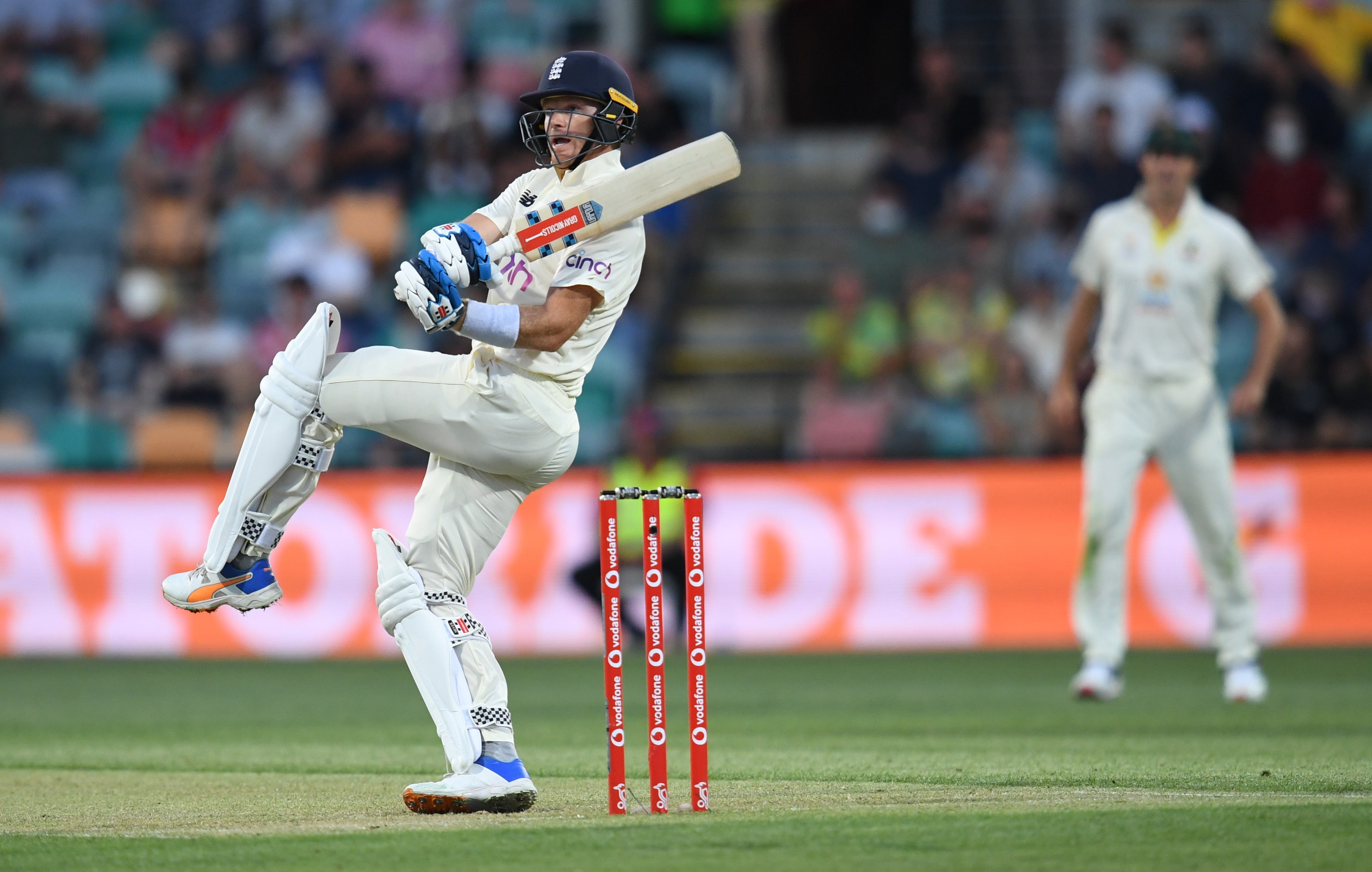 Sam Billings hooks a ball during the fifth Test