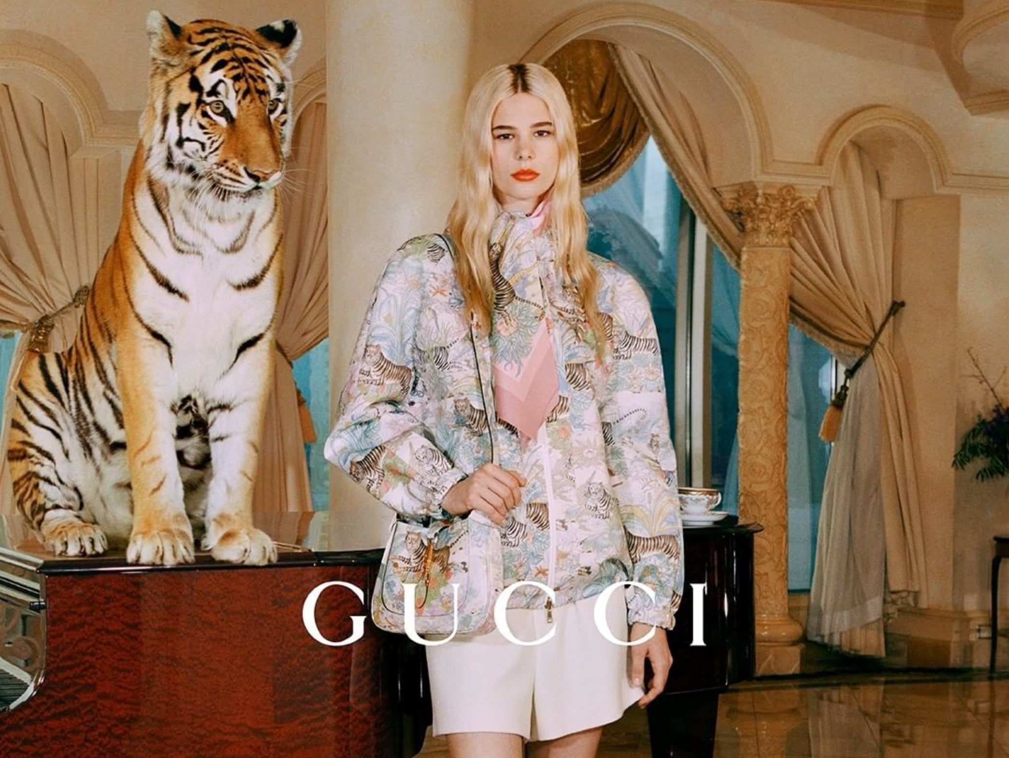 Gucci has been criticised for using real tigers in new campaign