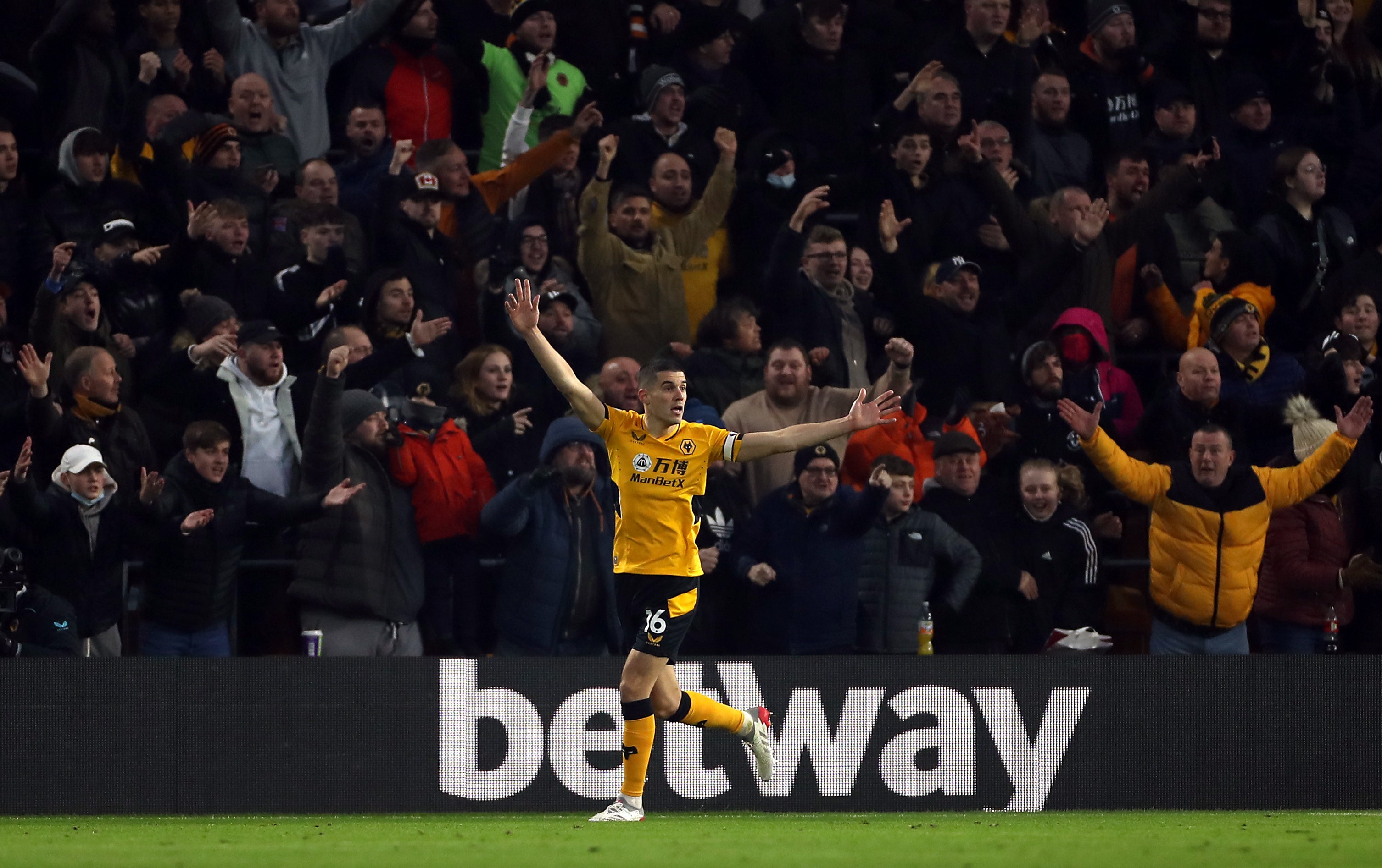 Conor Coady had not scored at Molineux for six years (Bradley Collyer/PA)