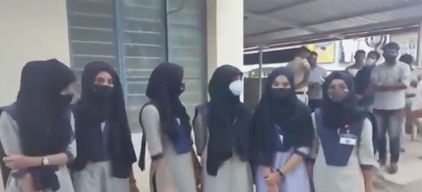 Muslim students insisting on wearing hijab kept out of classroom for weeks in Indian college