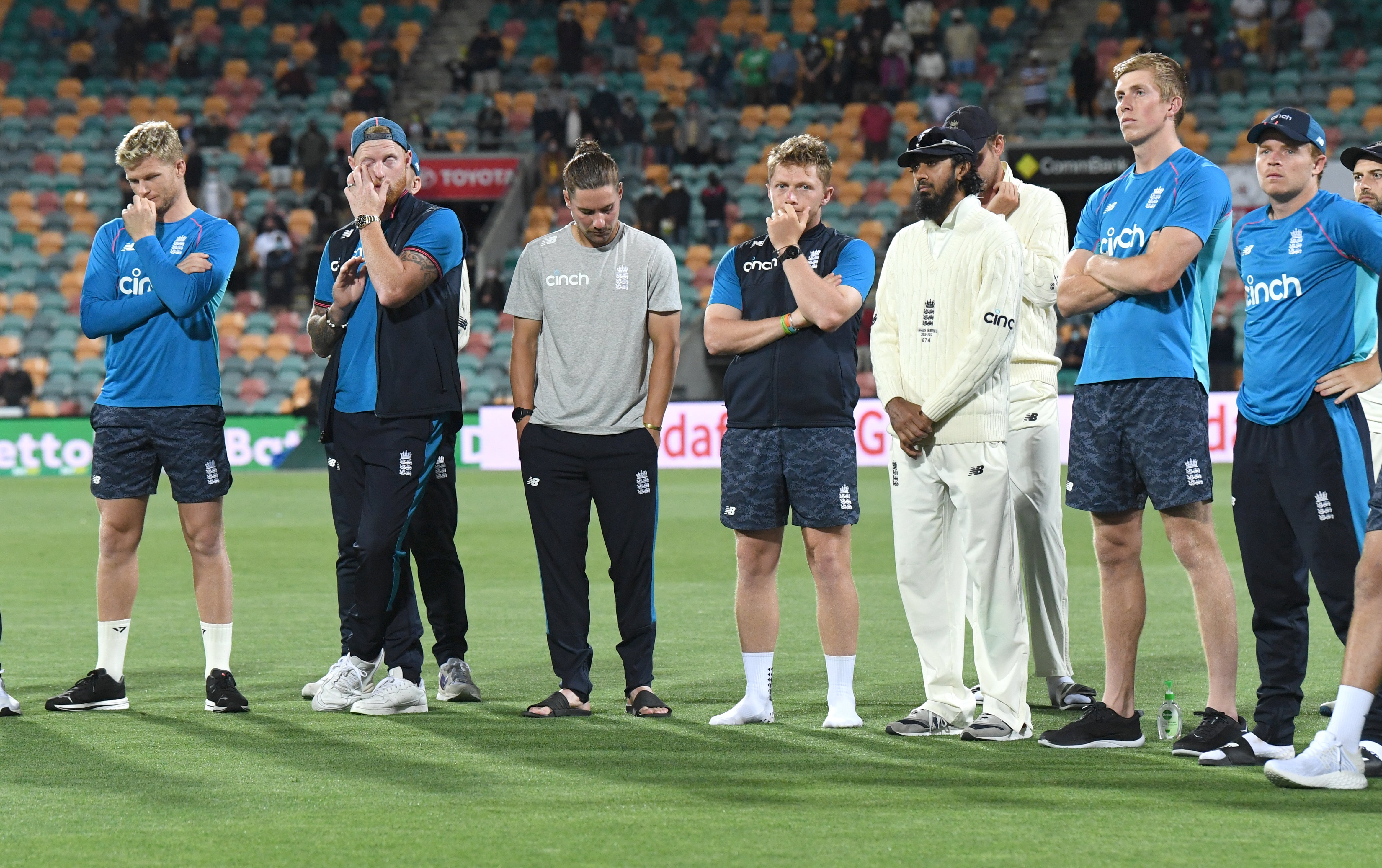 England were well beaten in Hobart (Darren England via AAP/PA)