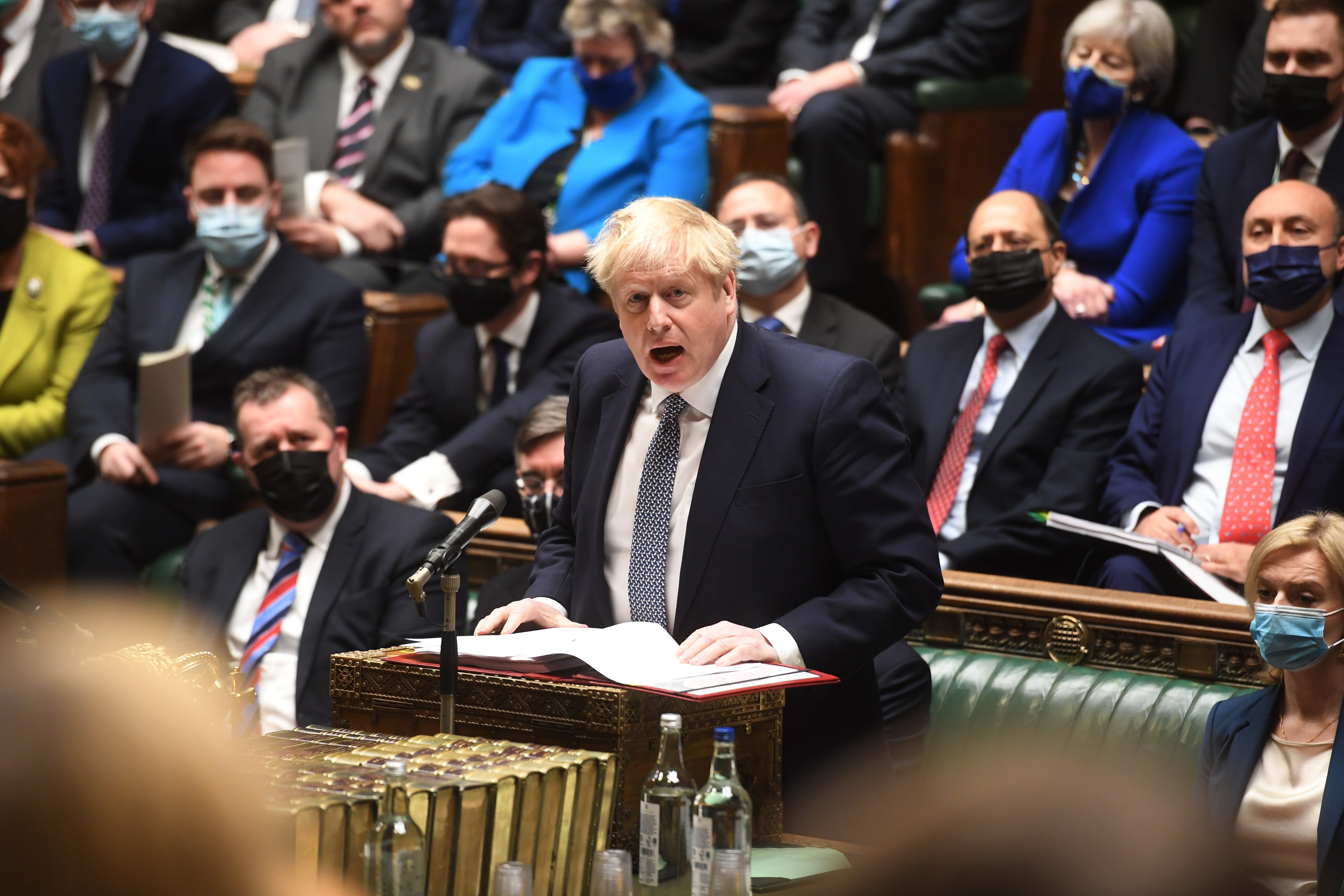 Senior Tory Tobias Ellwood said the Prime Minister, pictured, must ‘lead or step aside’ (UK Parliament/Jessica Taylor/PA)