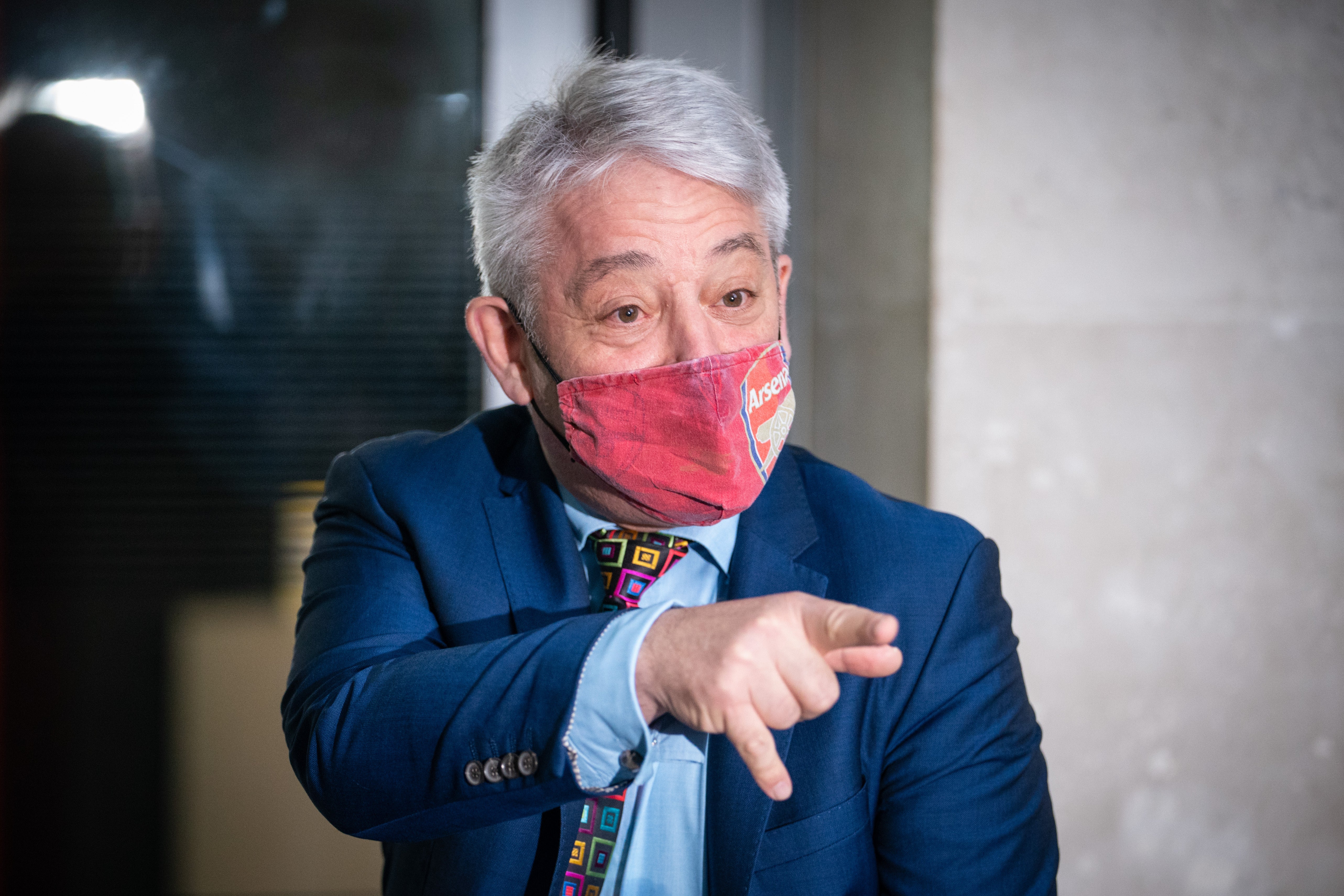 Former speaker of the House of Commons John Bercow outside BBC Broadcasting House (Dominic Lipinski/PA)