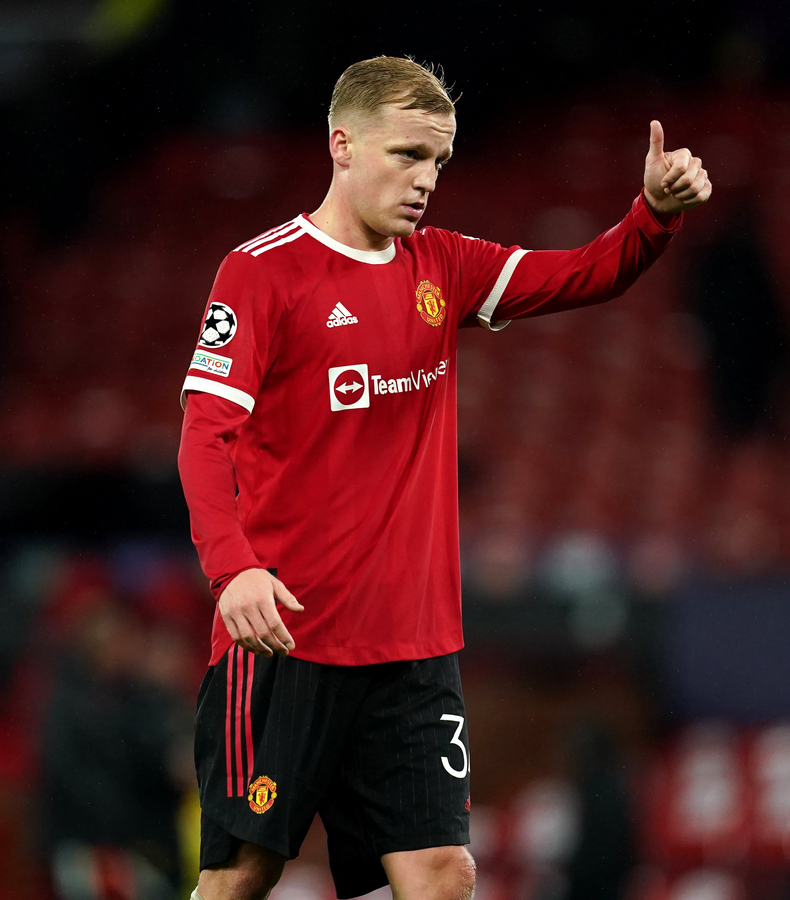 Newcastle have been linked with a loan move for Manchester United midfielder Donny Van De Beek (Martin Rickett/PA)