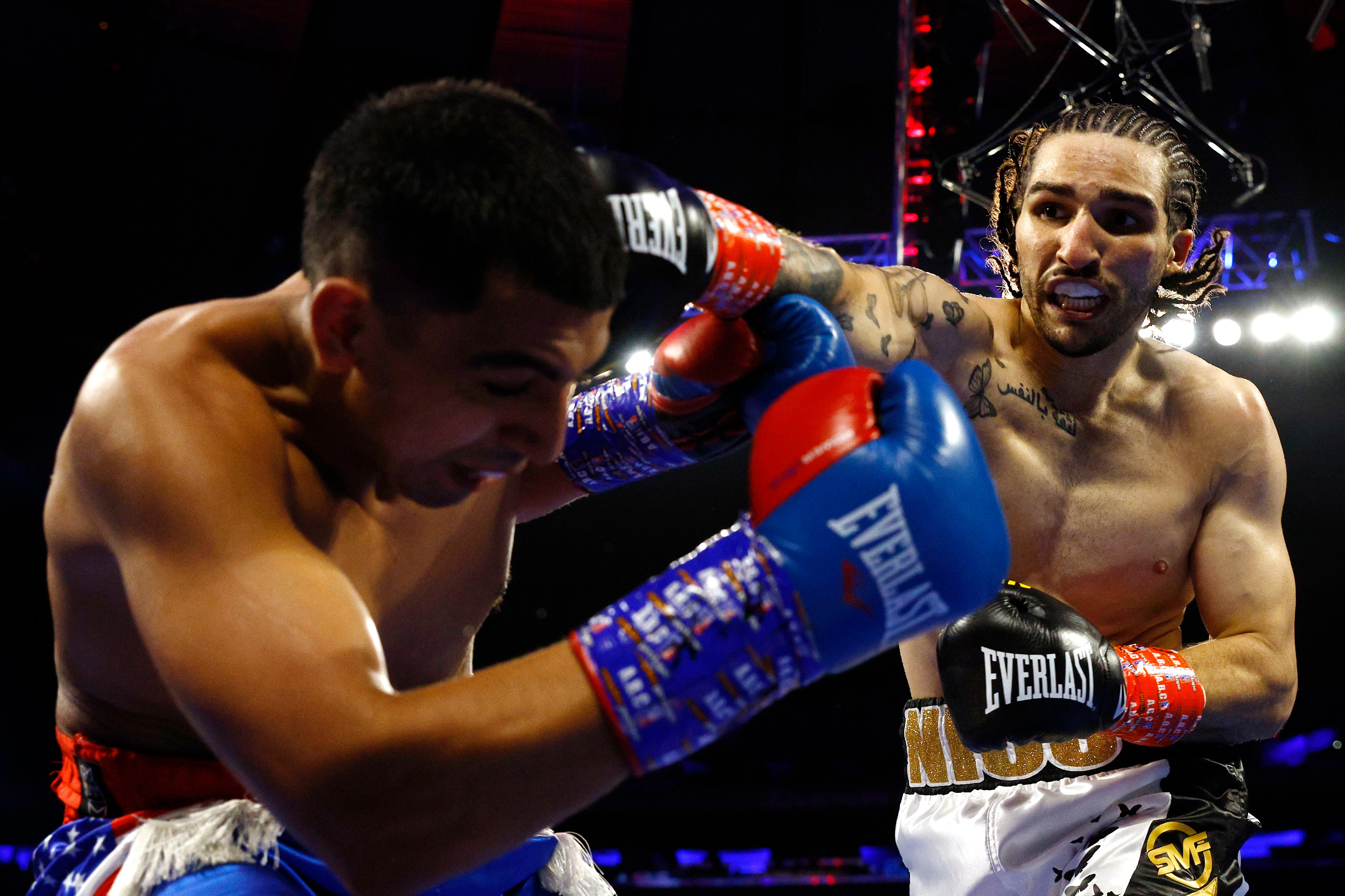 Nico Ali Walsh (right) hopes to continue the legacy of his grandfather in the ring