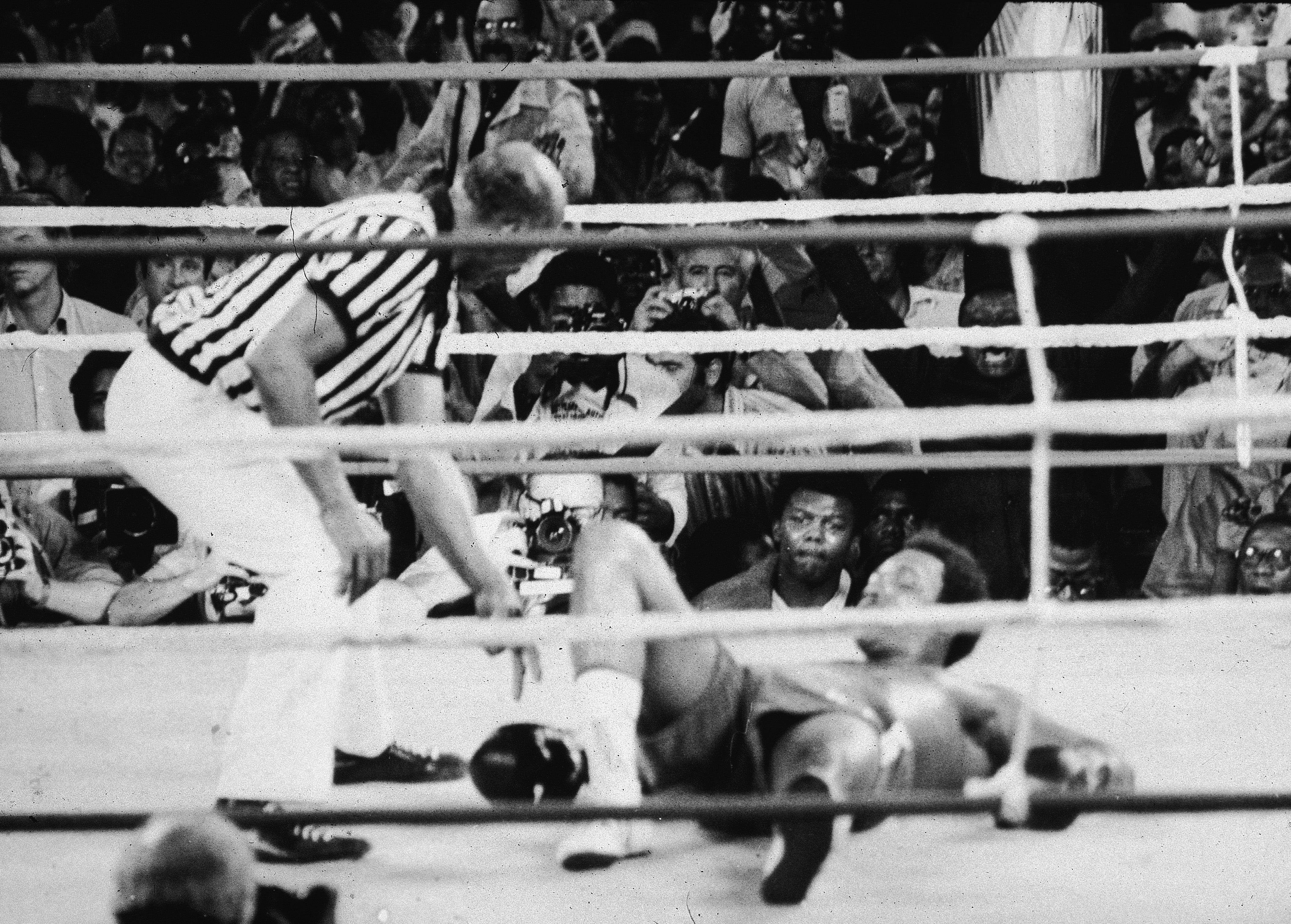 George Foreman was knocked out by Muhammad Ali in ‘The Rumble in the Jungle’ in Kinshasa, Zaire in 1974