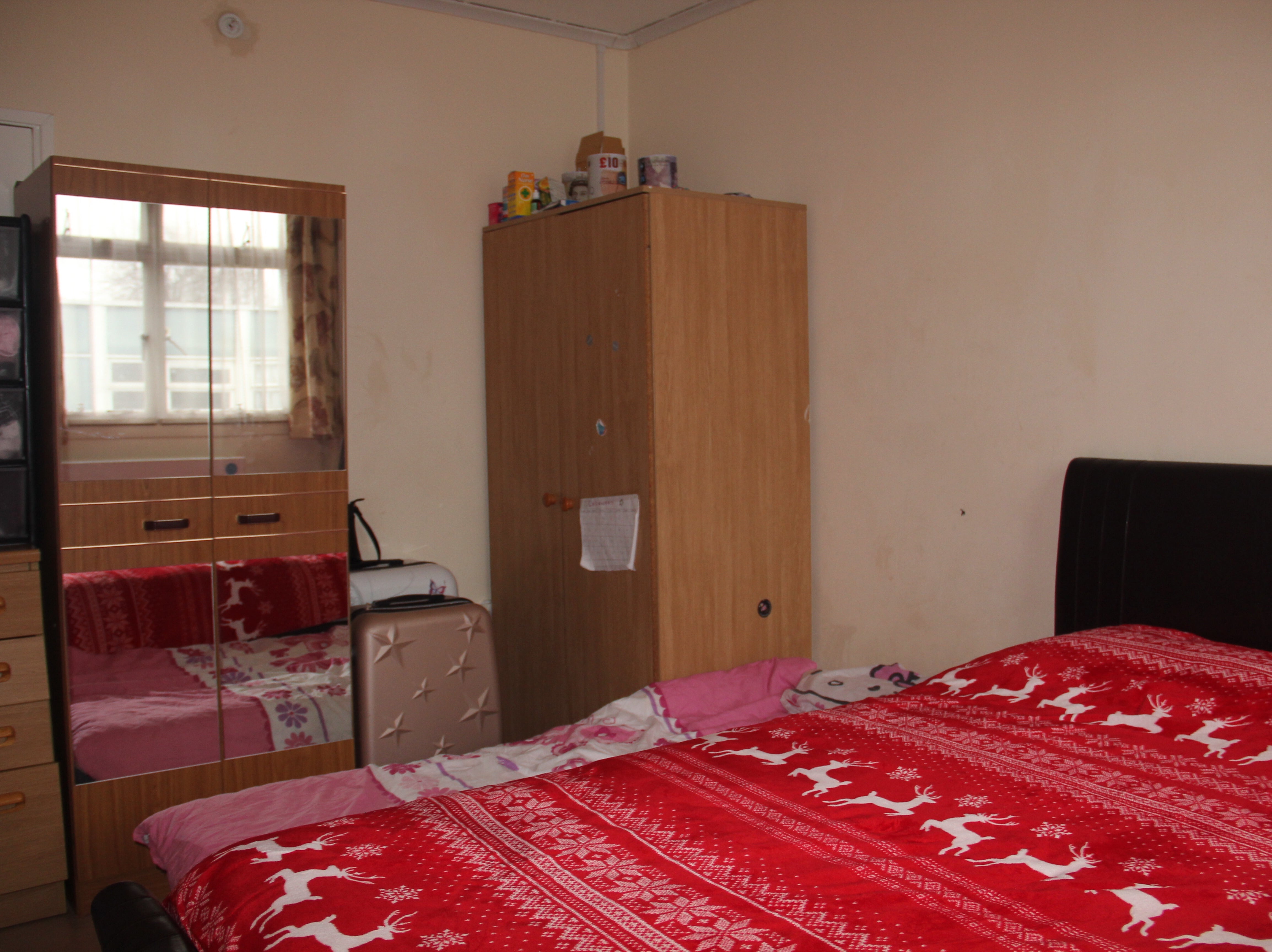 “Monica” shares this small bedroom room in a temporary flay in Wandsworth with her two daughters, aged 5 and 8.