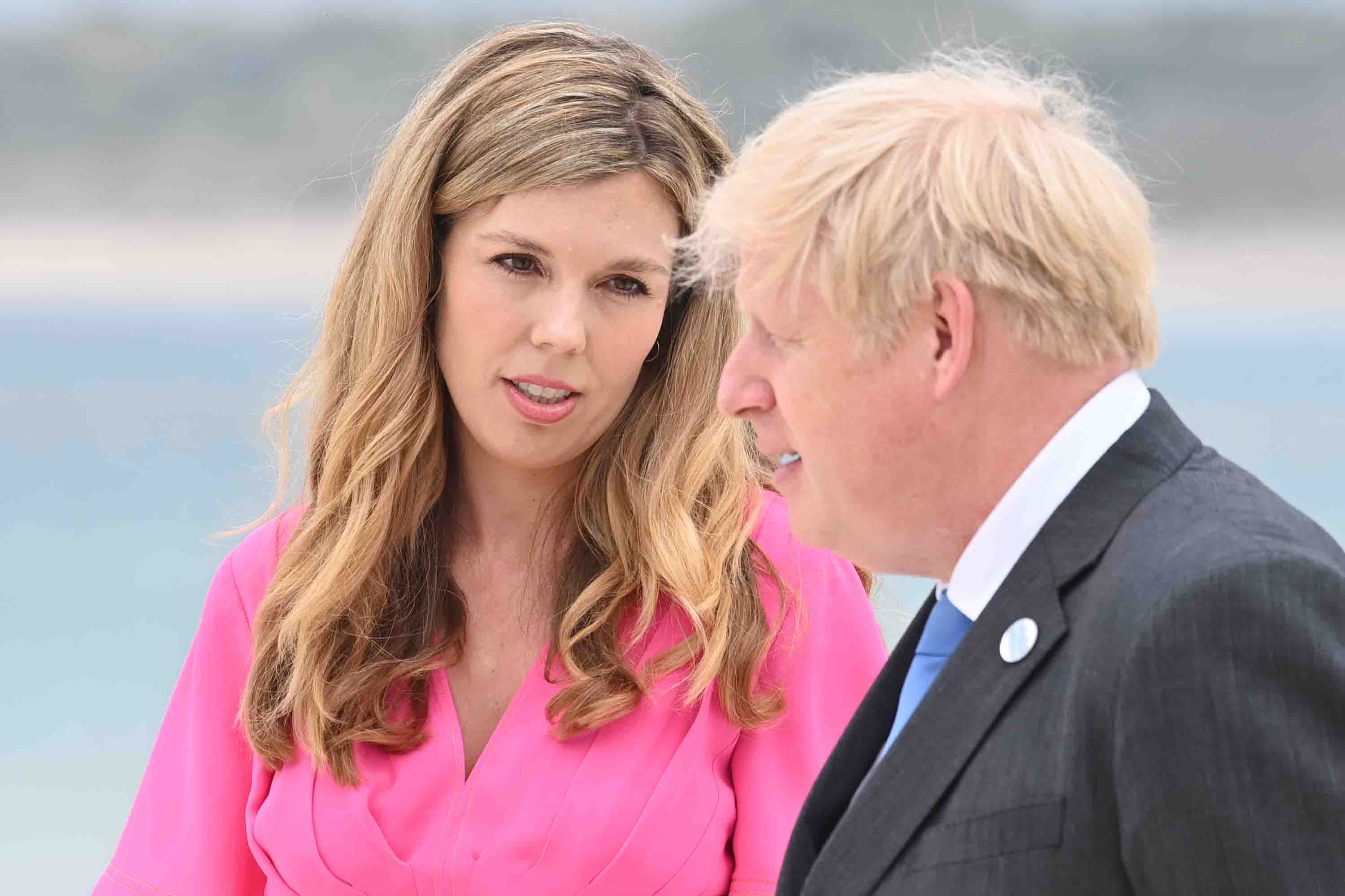 Prime Minister Boris Johnson and Carrie Johnson (Leon Neal/PA)