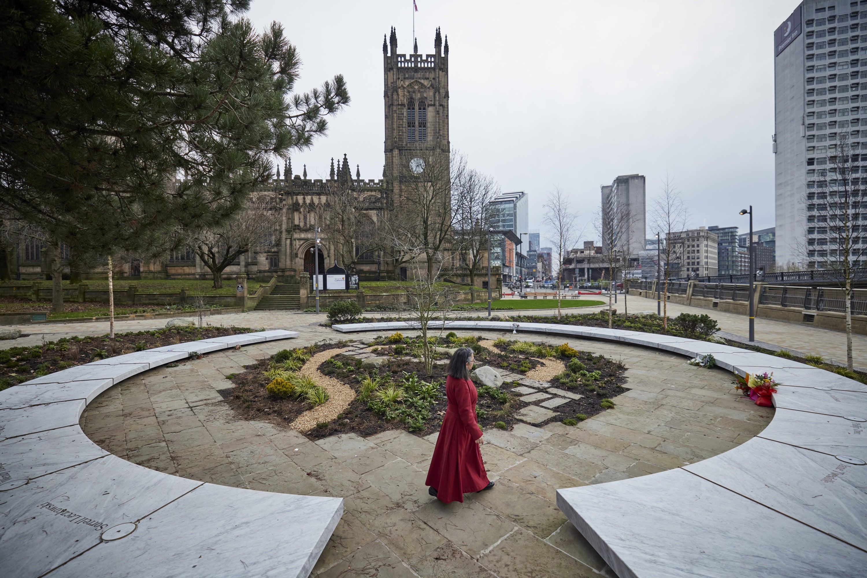 The Glade of Light, a memorial to the 22 people murdered in the Manchester Arena terror attack (Mark Waugh/Manchester City Council)