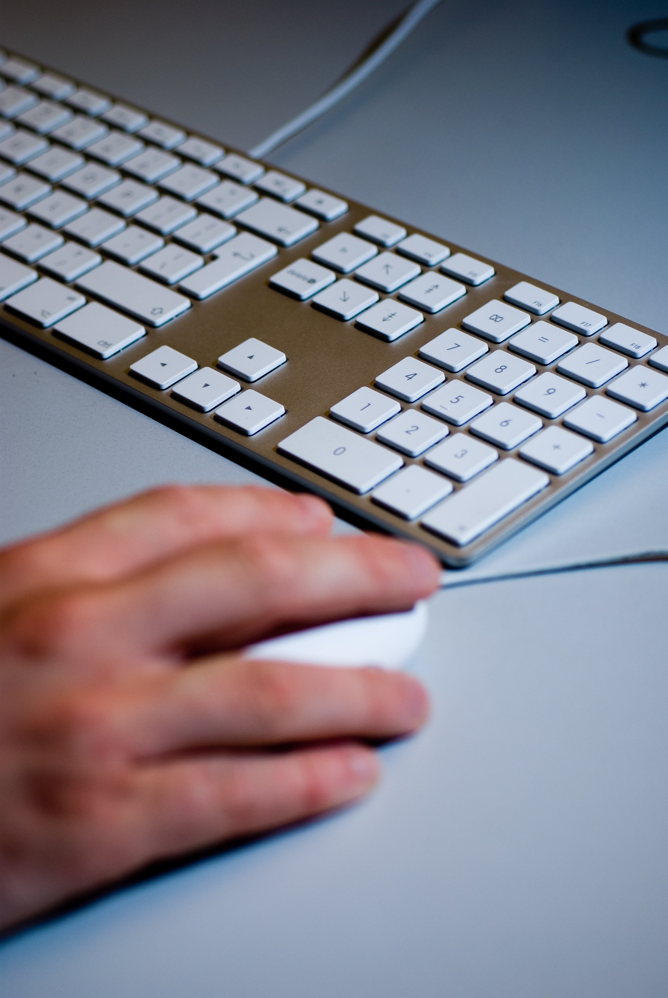 A computer mouse and keyboard (Adam Peck/PA)