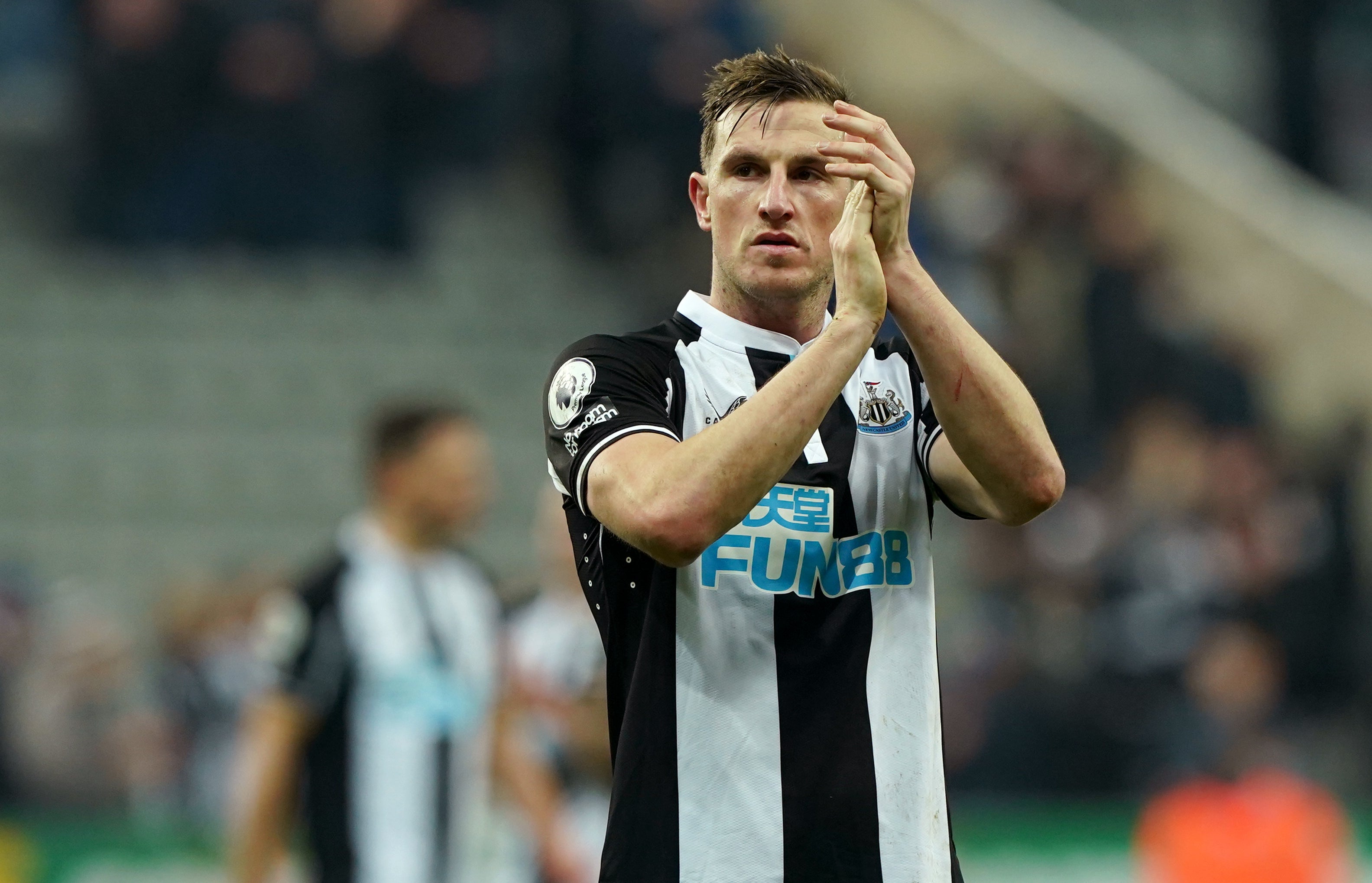 New signing Chris Wood salutes St James’ Park after the draw with Watford