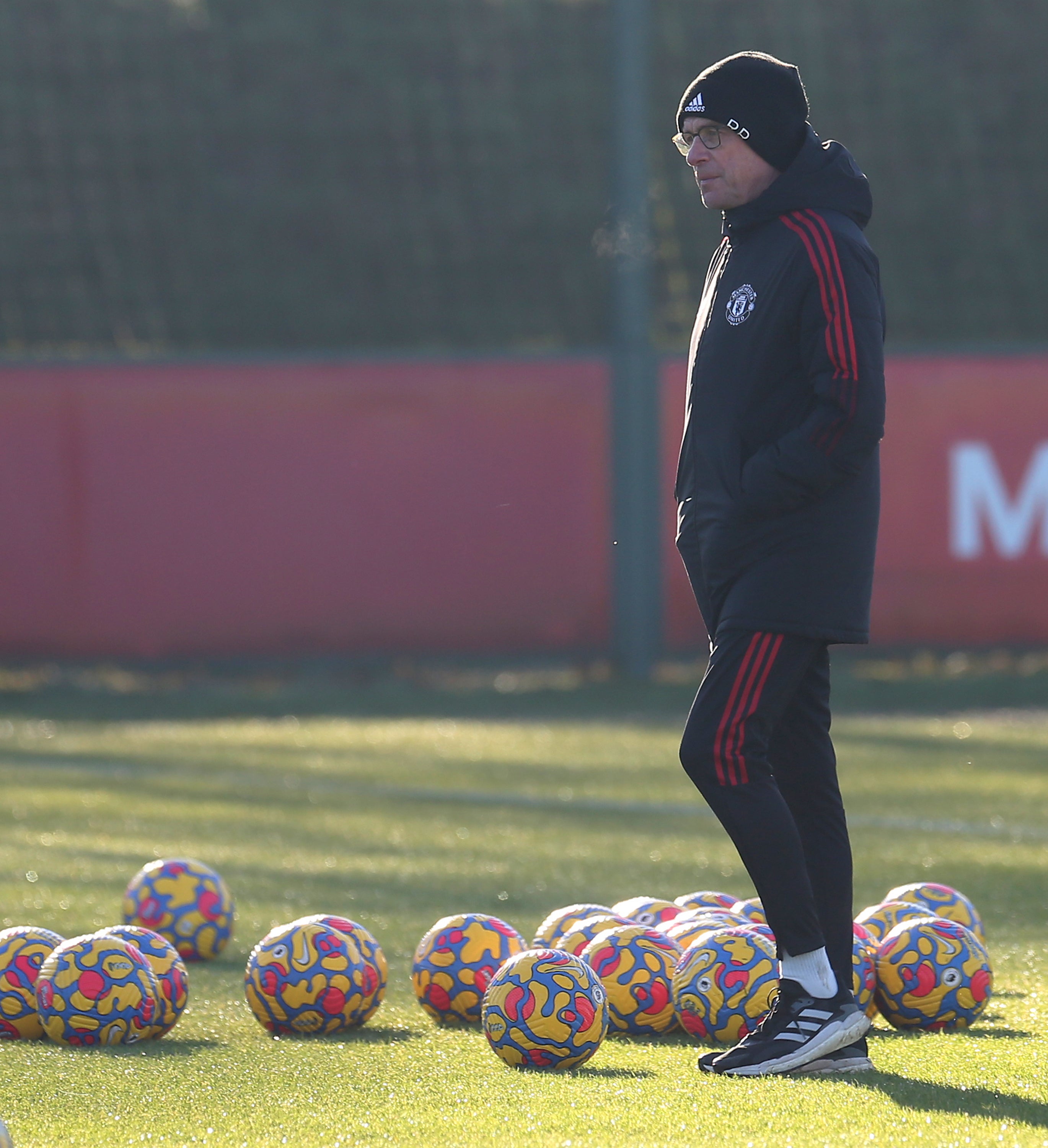 Interim Manager Ralf Rangnick during Manchester United training