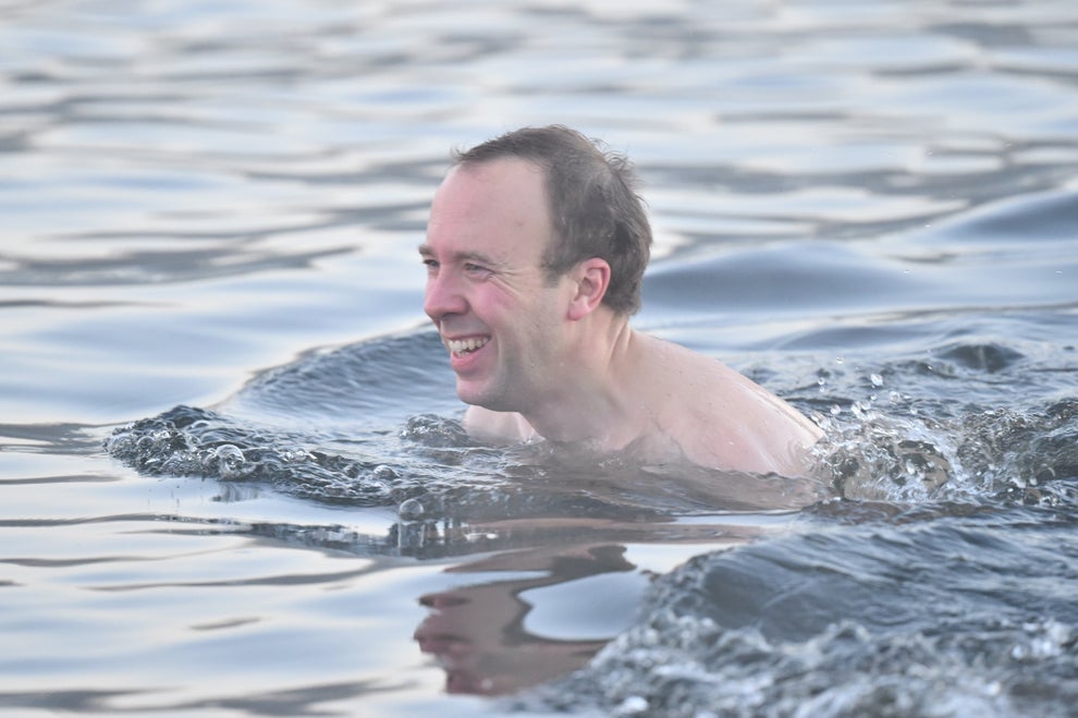 Matt Hancock was spotted taking a wintry dip after a jog in Hyde Park