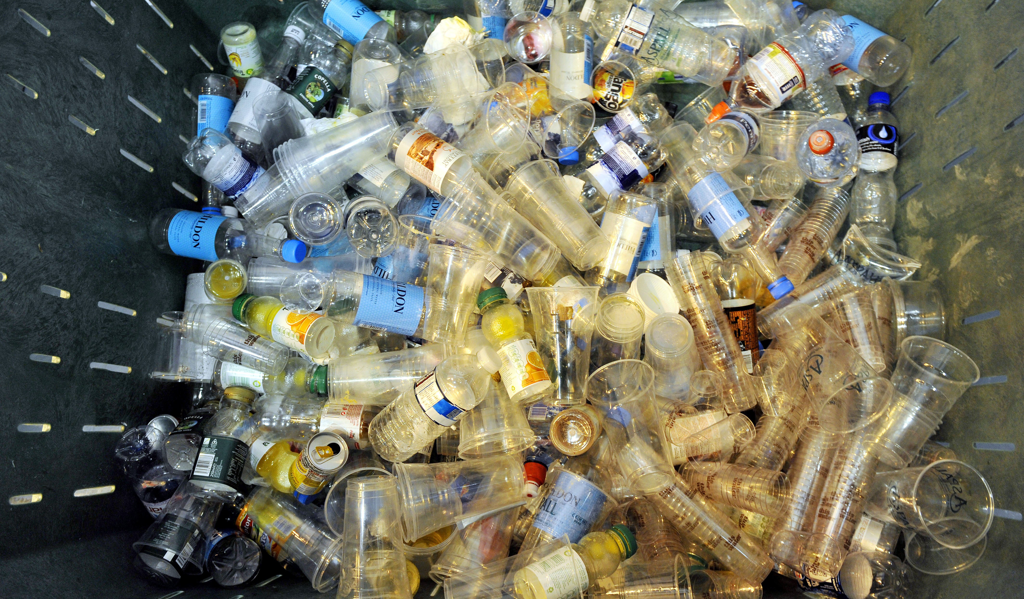 Plastics in a bin ready for recycling (Tim Ireland/PA)