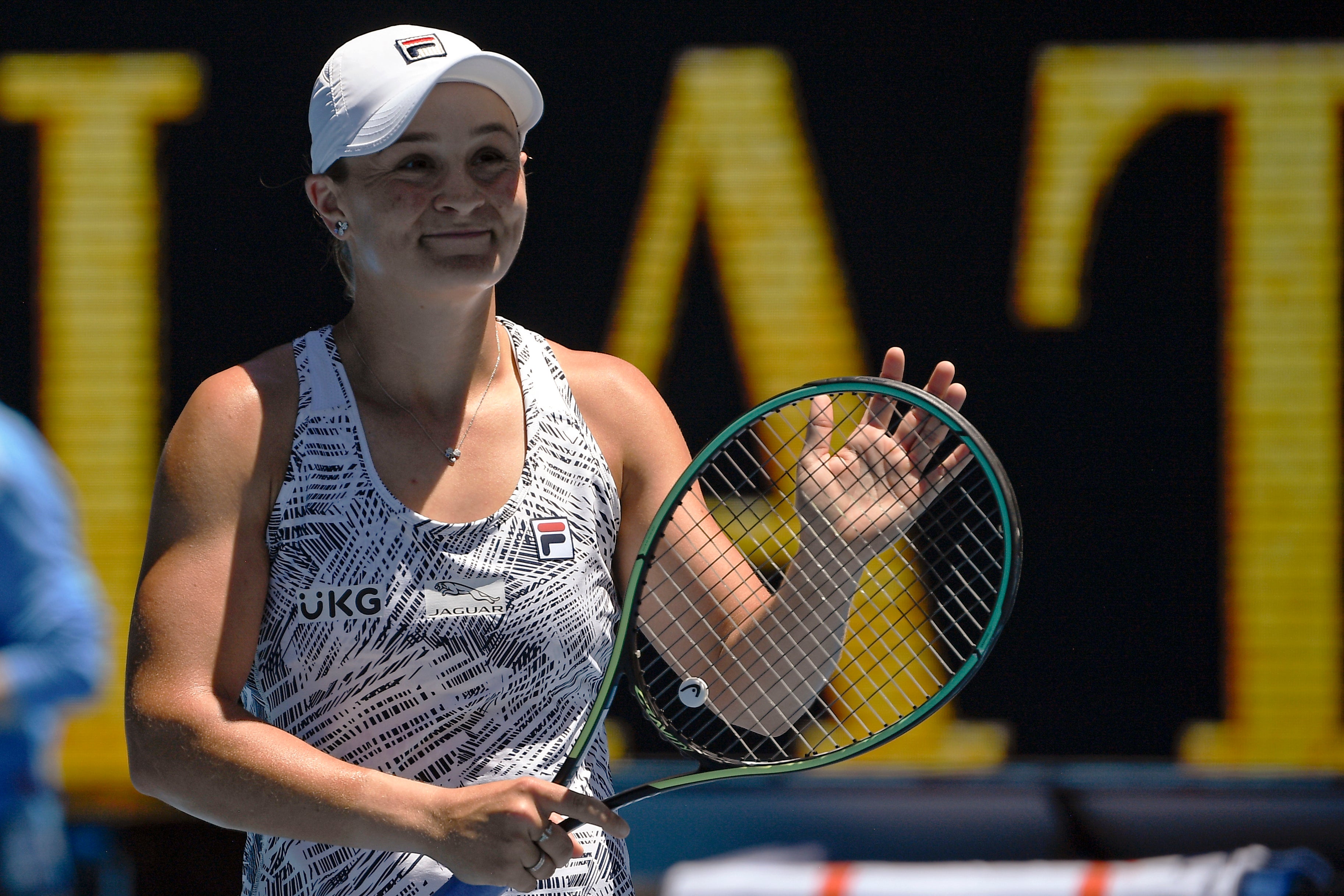 Ashleigh Barty was in fine form on Rod Laver Arena (Andy Brownbill/AP)