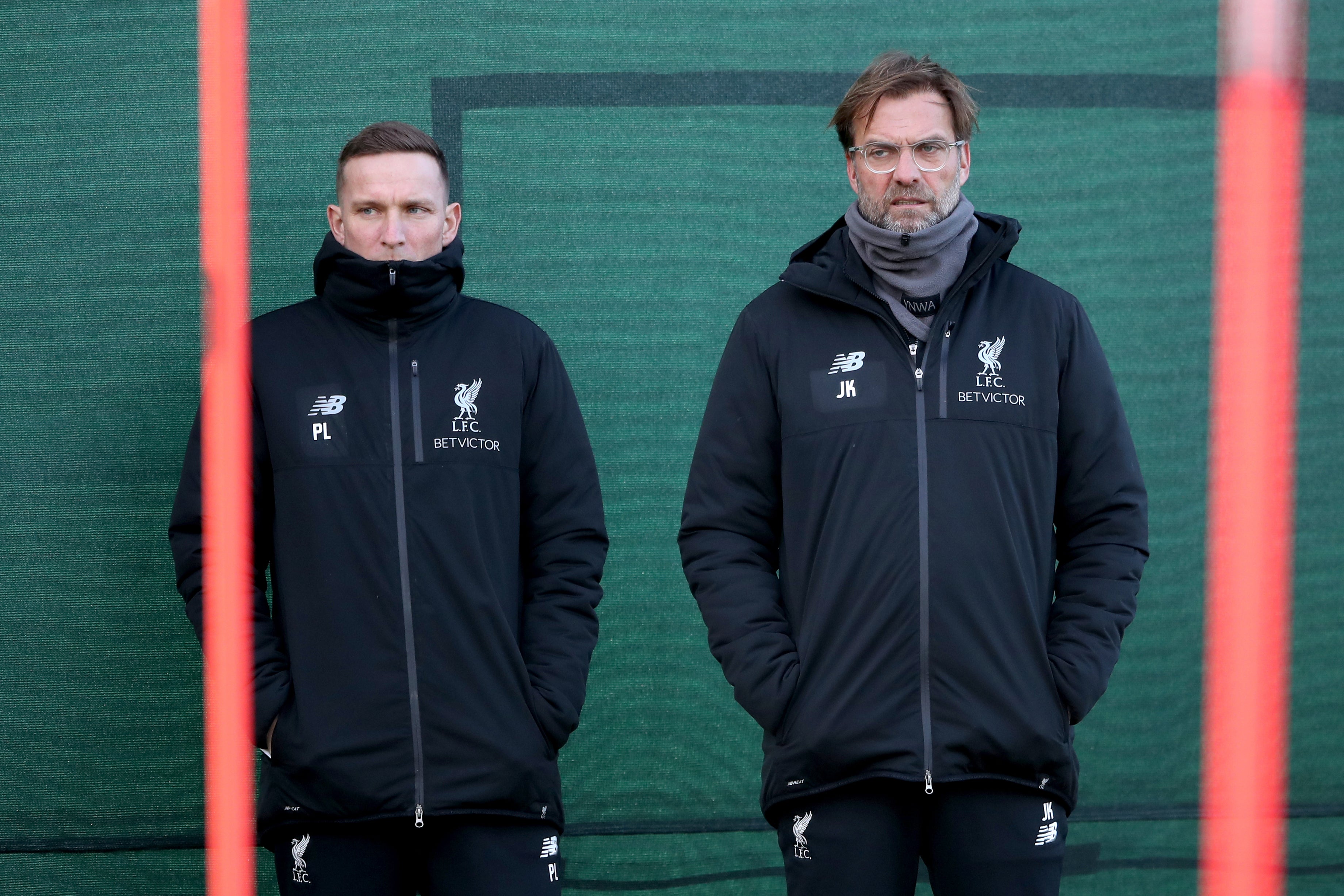 Pep Lijnders (left) said he trusted medical departments to make the right decisions on Covid-19 postponements (Nick Potts/PA)