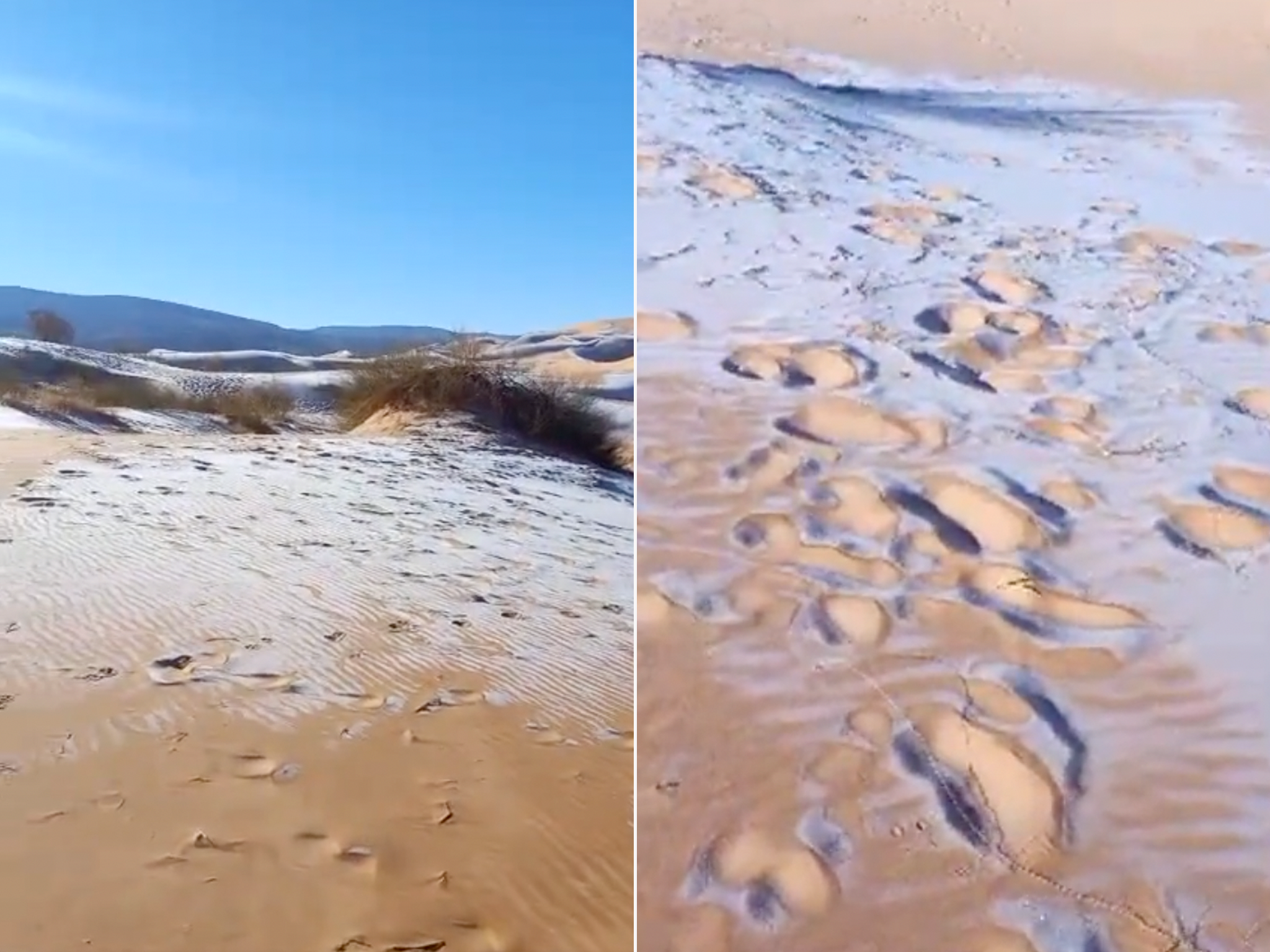 A rare snowfall in the Atlas Mountains of Algeria this month