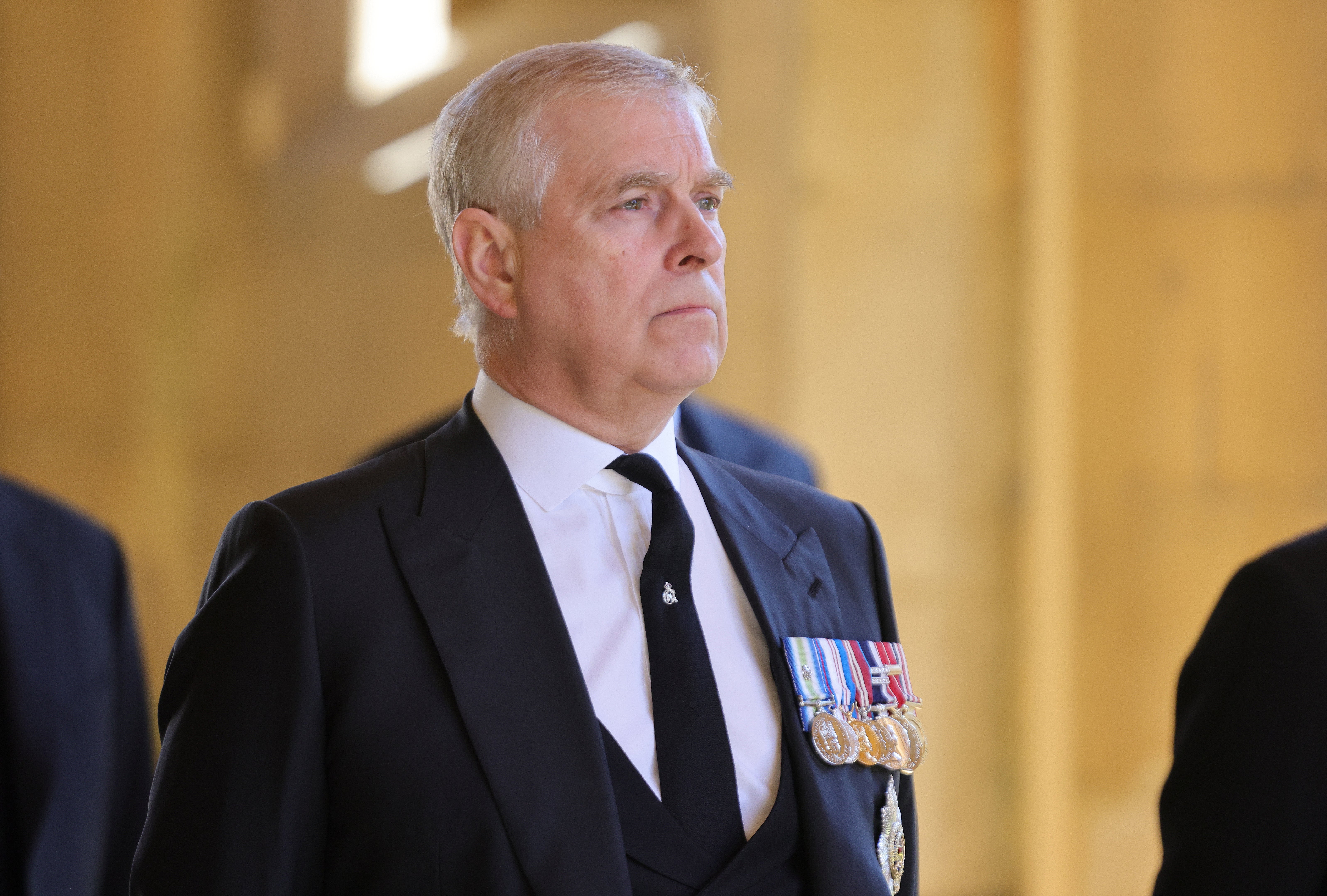 The Duke of York ahead of the funeral of the Duke of Edinburgh at Windsor Castle, Berkshire (Chris Jackson/PA)