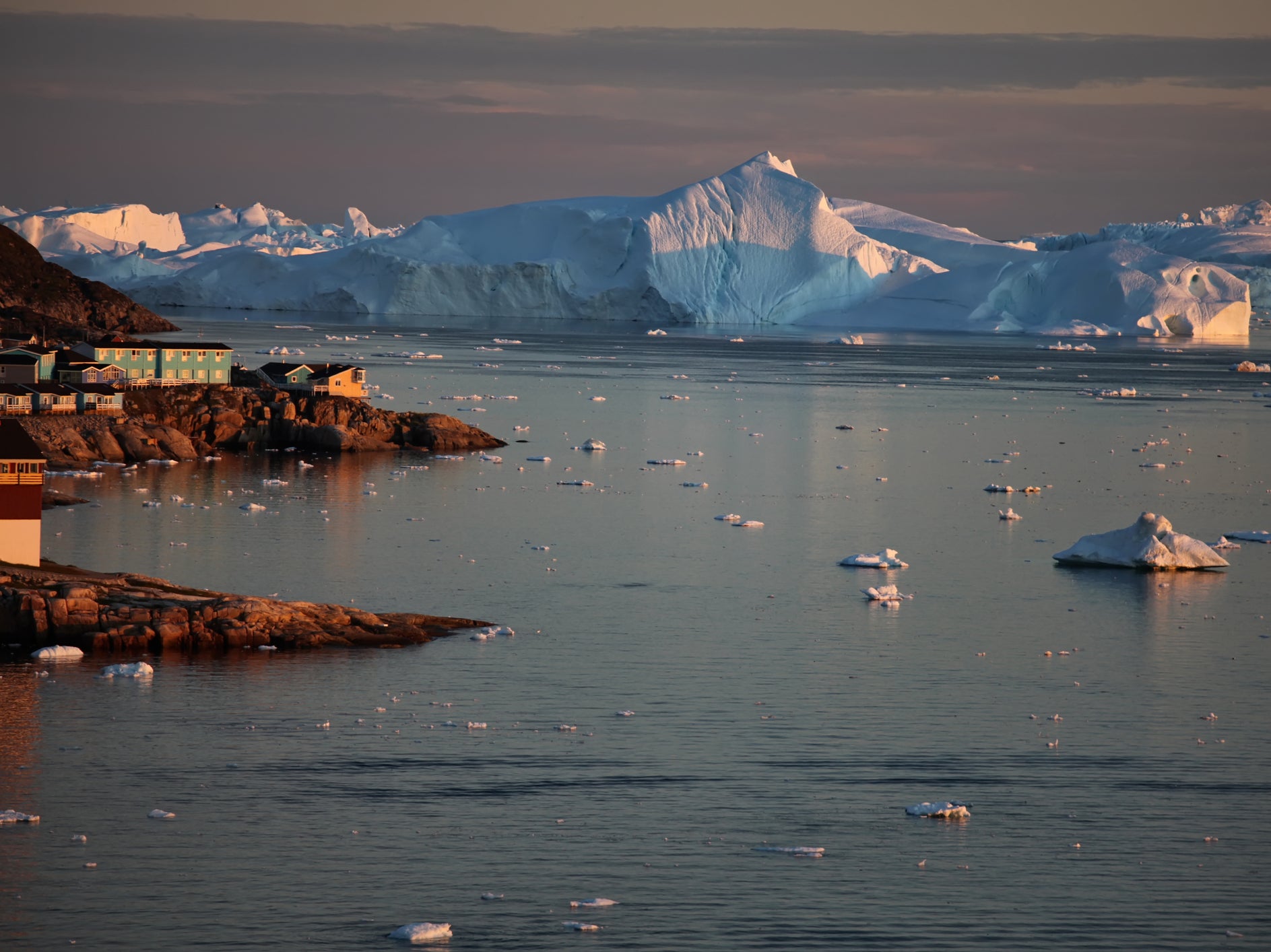 Greenland’s ice sheet is up to 9,800ft deep and would raise global sea levels by around 20ft if it melted entirely