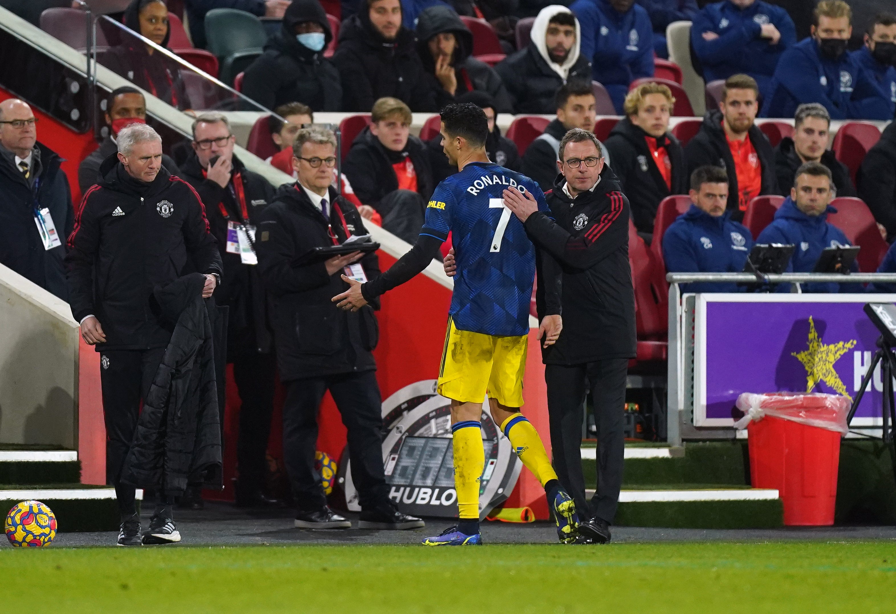 Ralf Rangnick stood by his decision to replace Cristiano Ronaldo in the win over Brentford