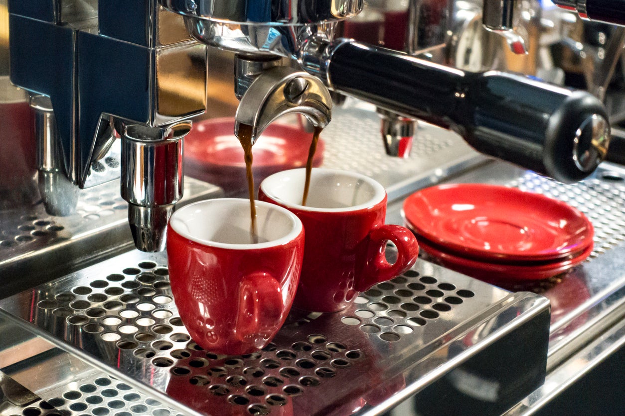 Espressos are traditionally drunk fast, standing at a cafe’s bar