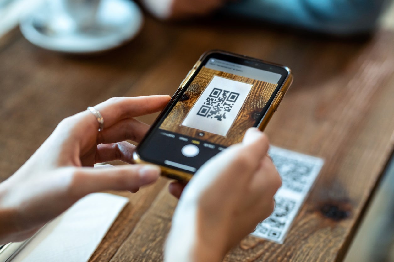 A QR code user