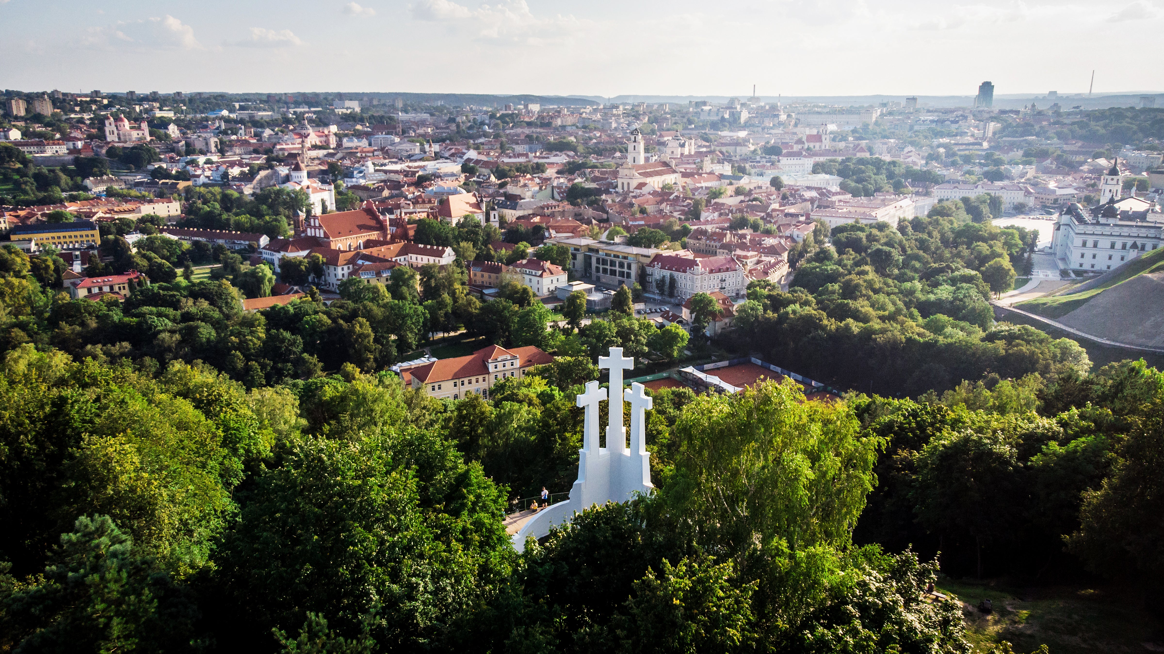 The best views are from the Hill of Three Crosses