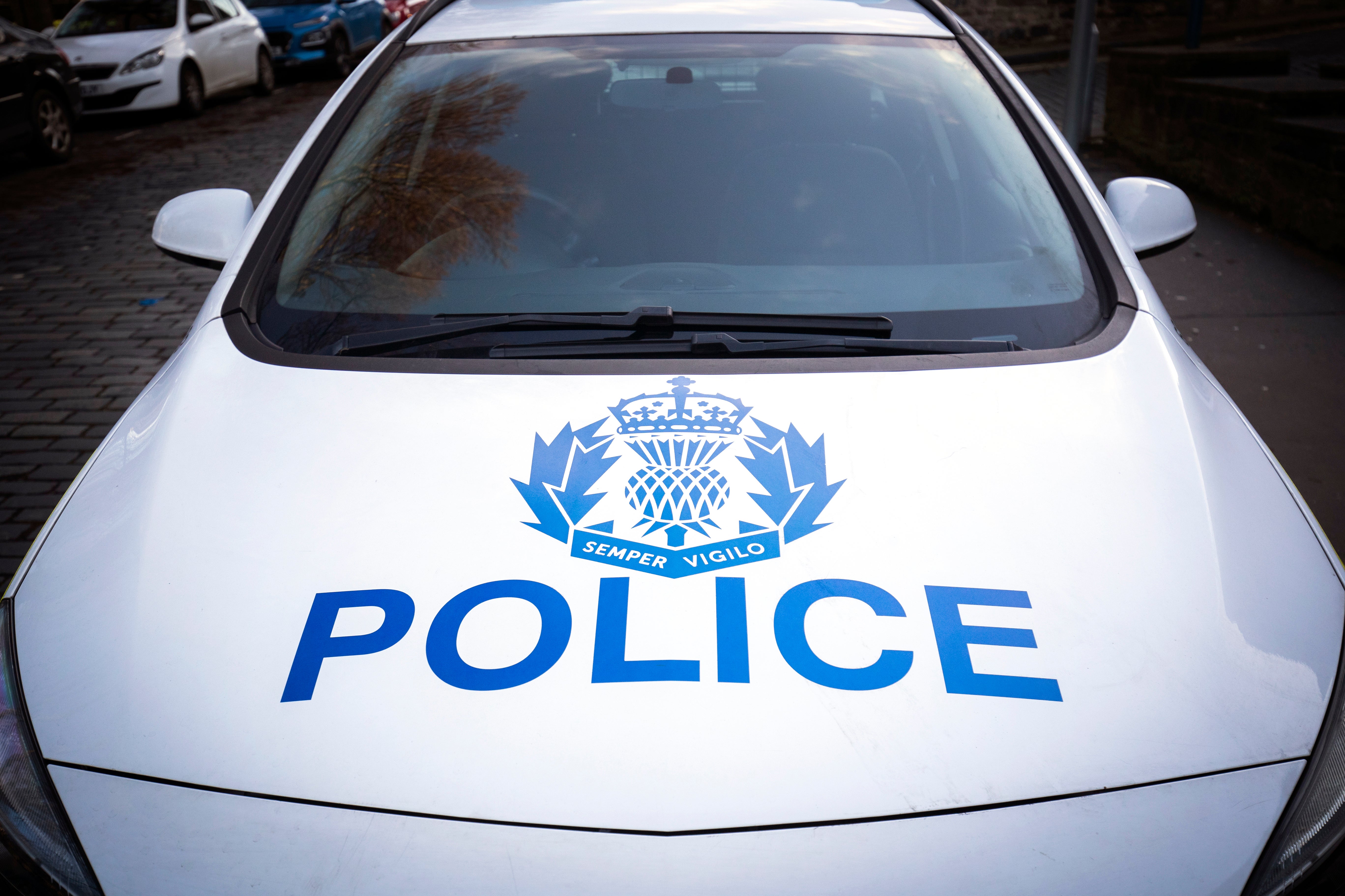 Police car parked outside the Police Scotland Gayfield Square station in Edinburgh. PA Photo. Picture date: Friday January 3, 2020. Photo credit should read: Jane Barlow/PA Wire