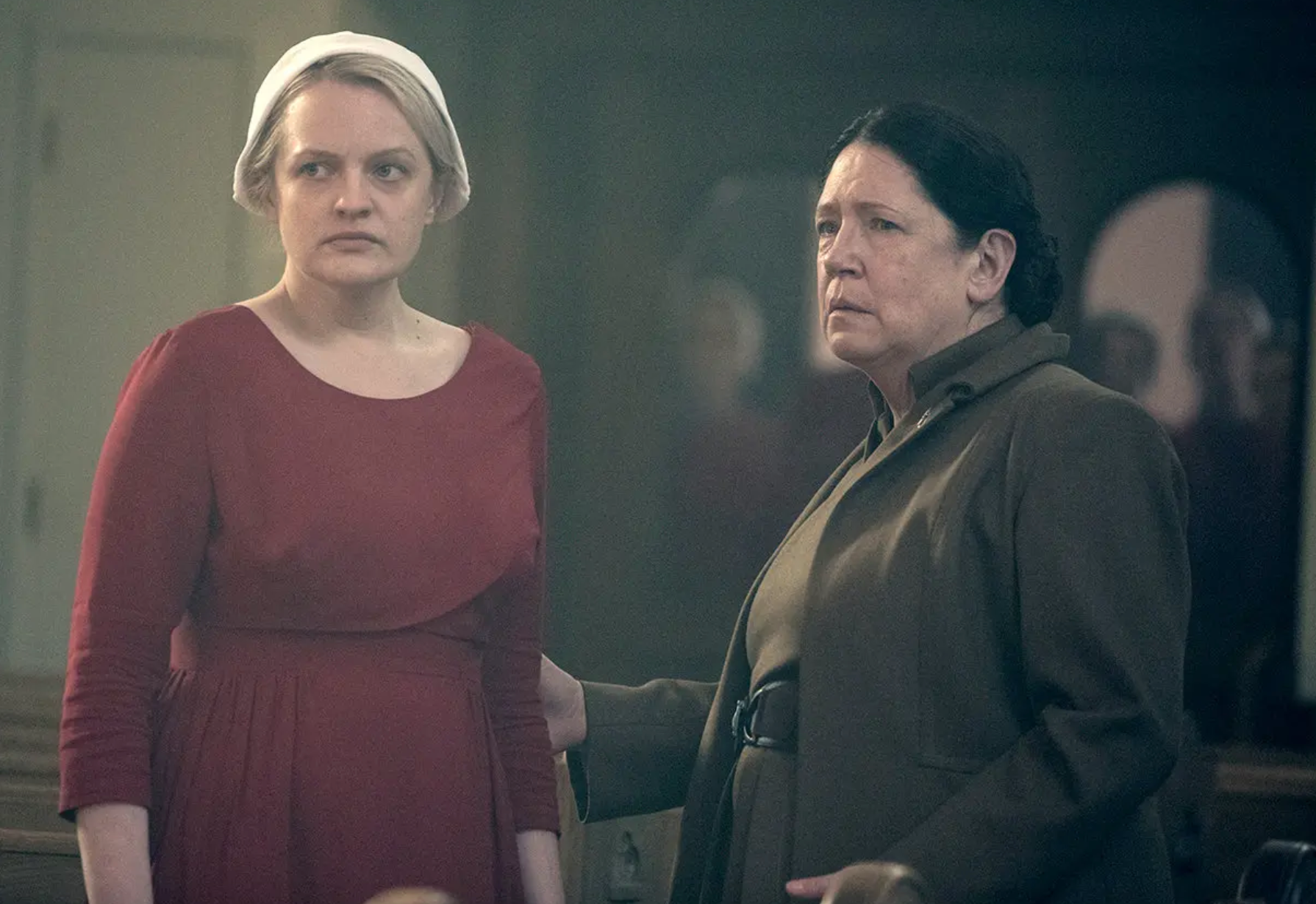 Elisabeth Moss and Ann Dowd in ‘The Handmaid’s Tale'