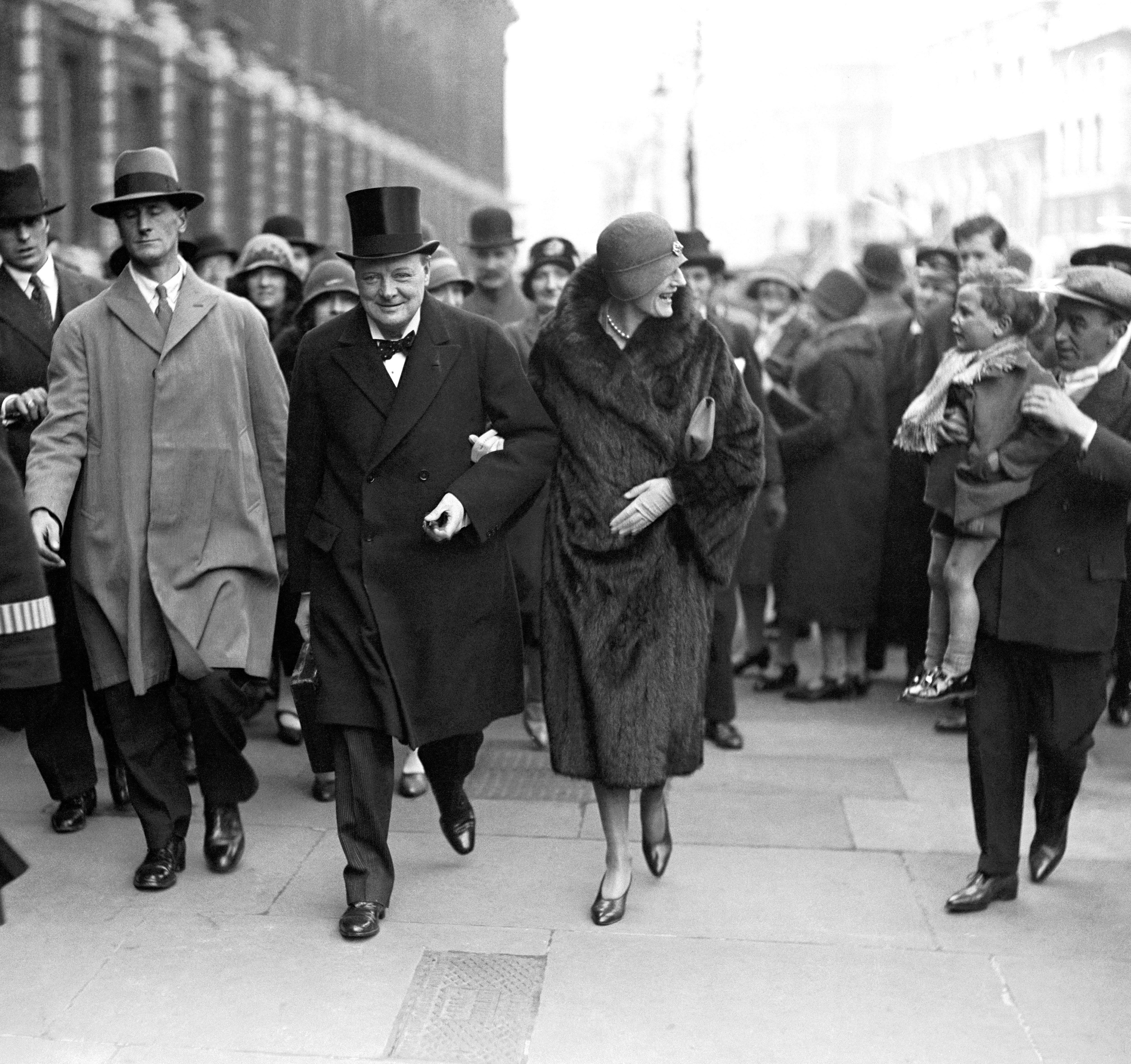 Then chancellor Winston Churchill and his wife Clementine (Archive/PA)