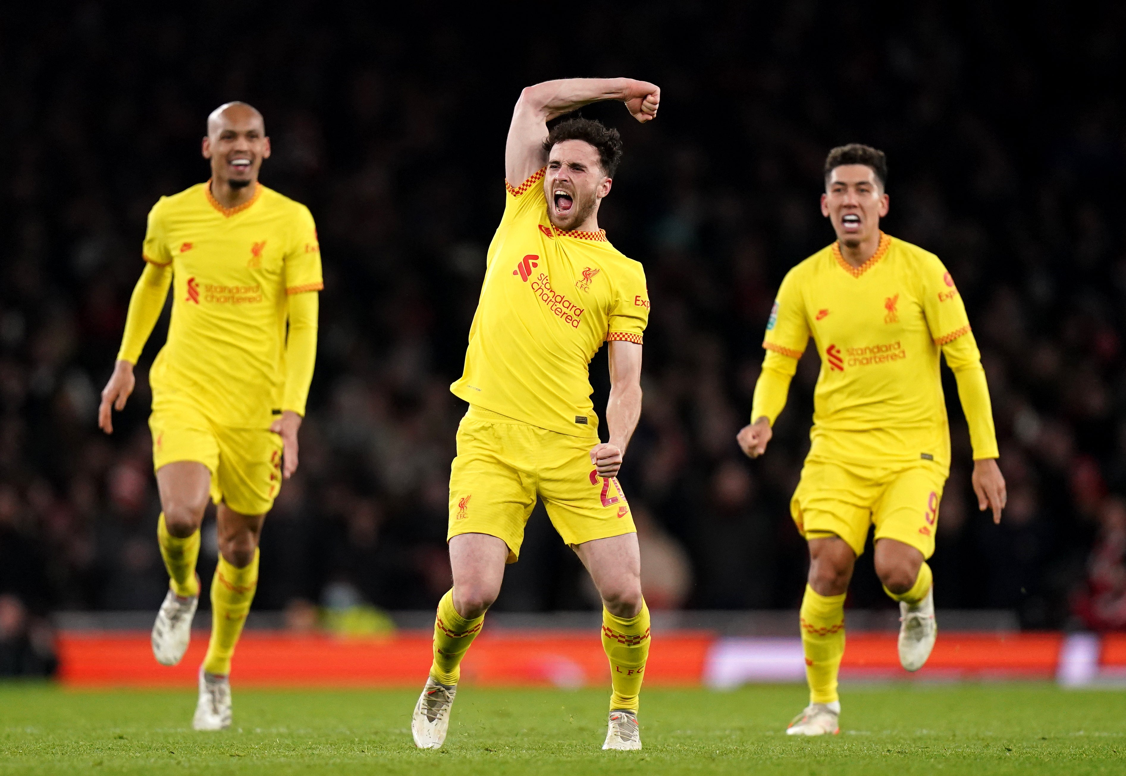 Diogo Jota scored twice against Arsenal on Thursday night (Adam Davy/PA)