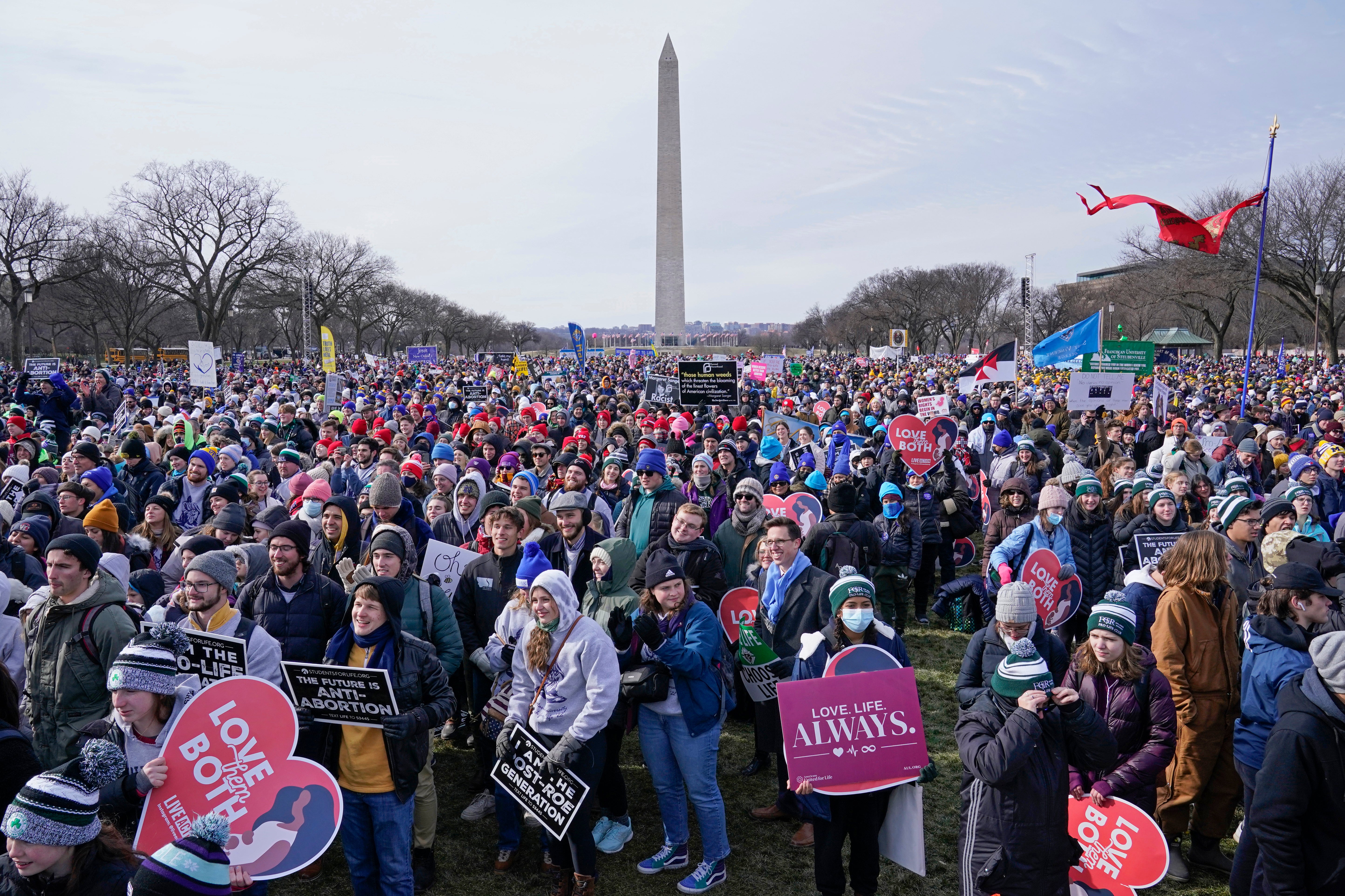 Thousands of anti-abortion activists rallied in Washington DC for the annual March for Life on 21 January.